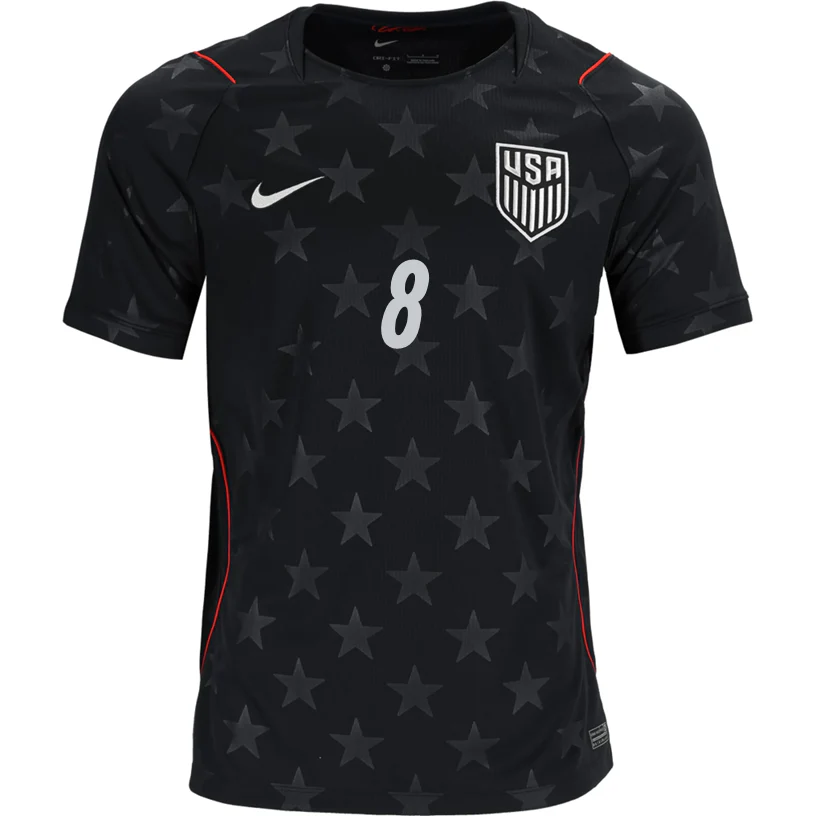 Nike Mens Mckennie United States Away Stadium Jersey 2026 (Dark Obsidian/Pure Platinum)