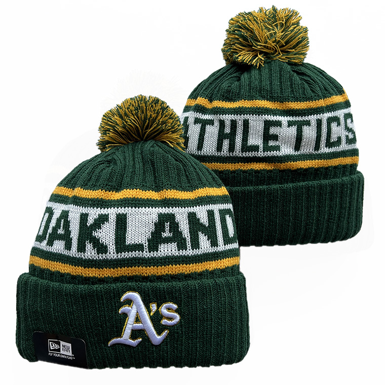 New Era Oakland Athletics  Cuffed Knit Hat with Pom