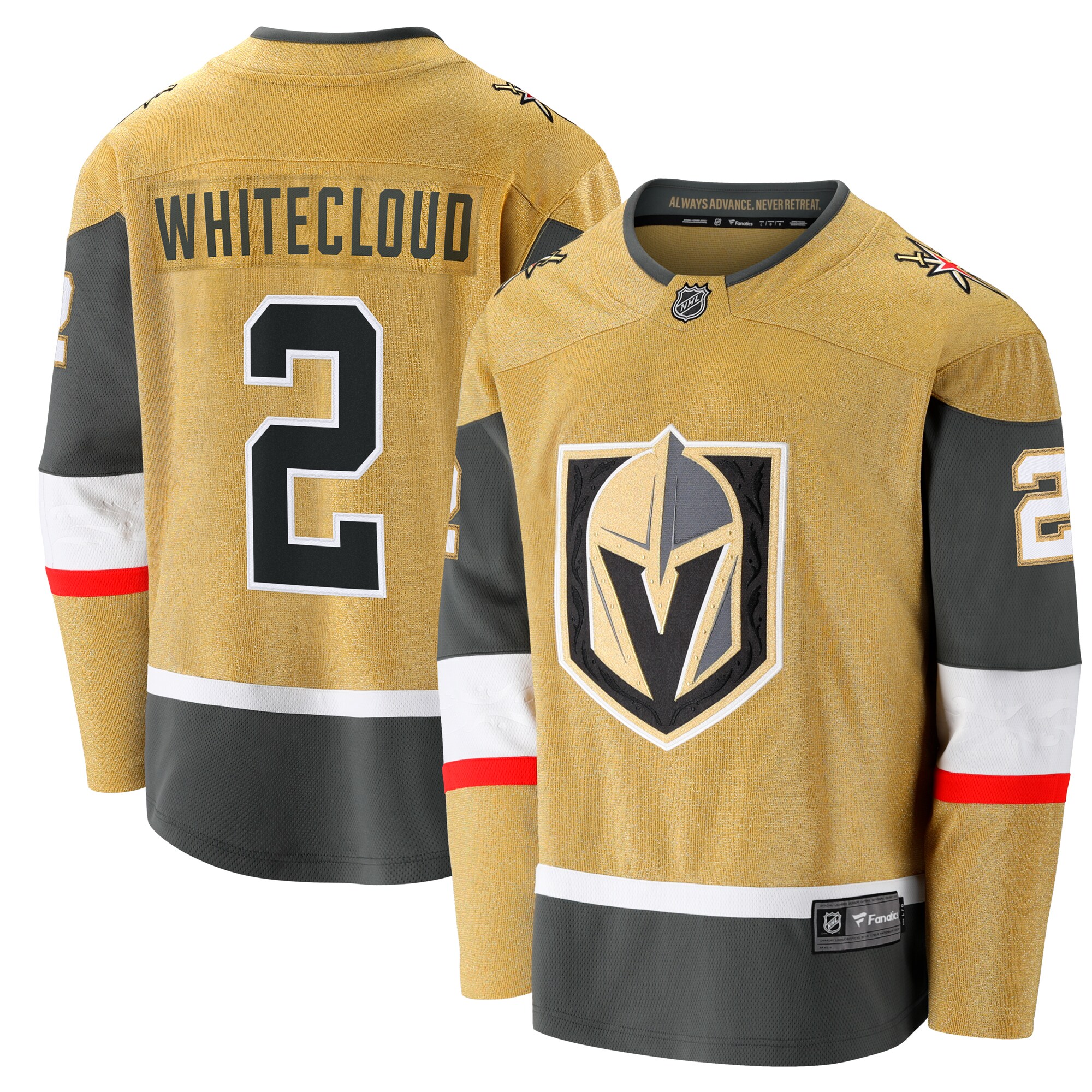 Zach Whitecloud Vegas Golden Knights Fanatics Home Breakaway Jersey – Gold