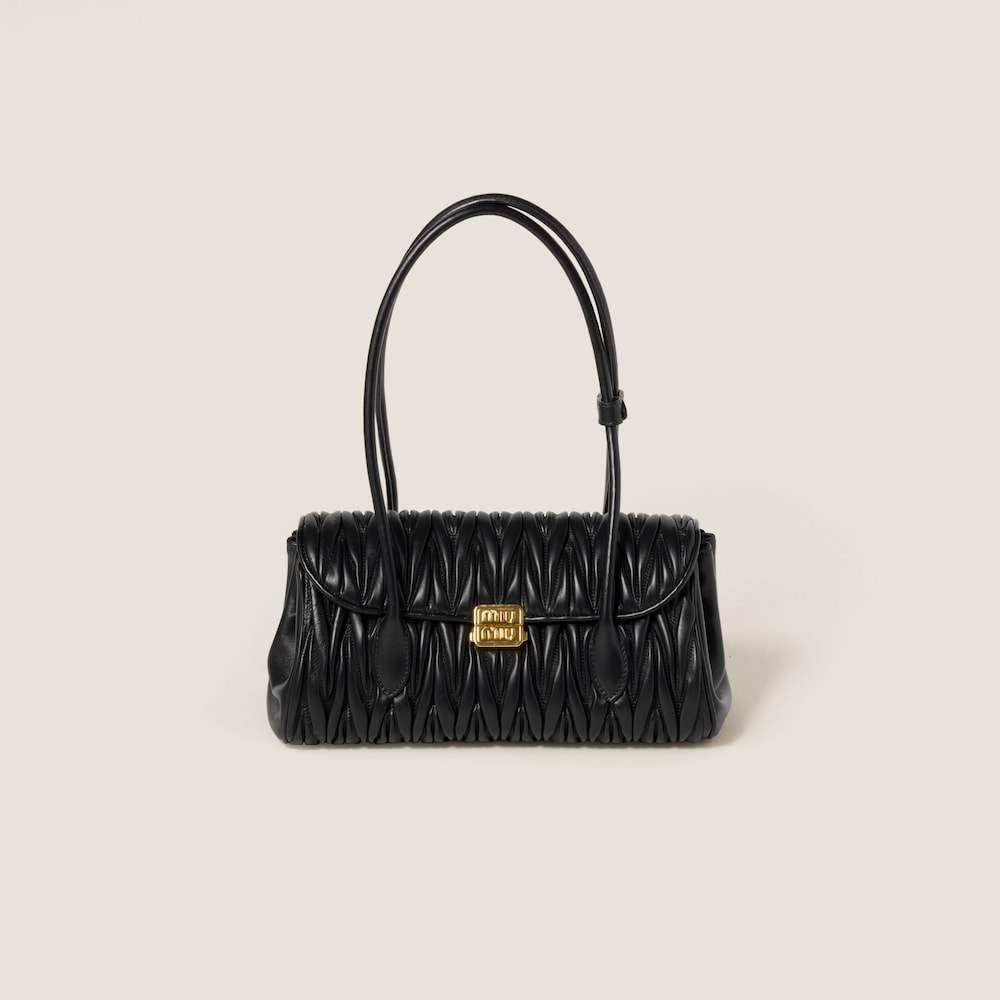 Matelassé nappa leather shoulder bag