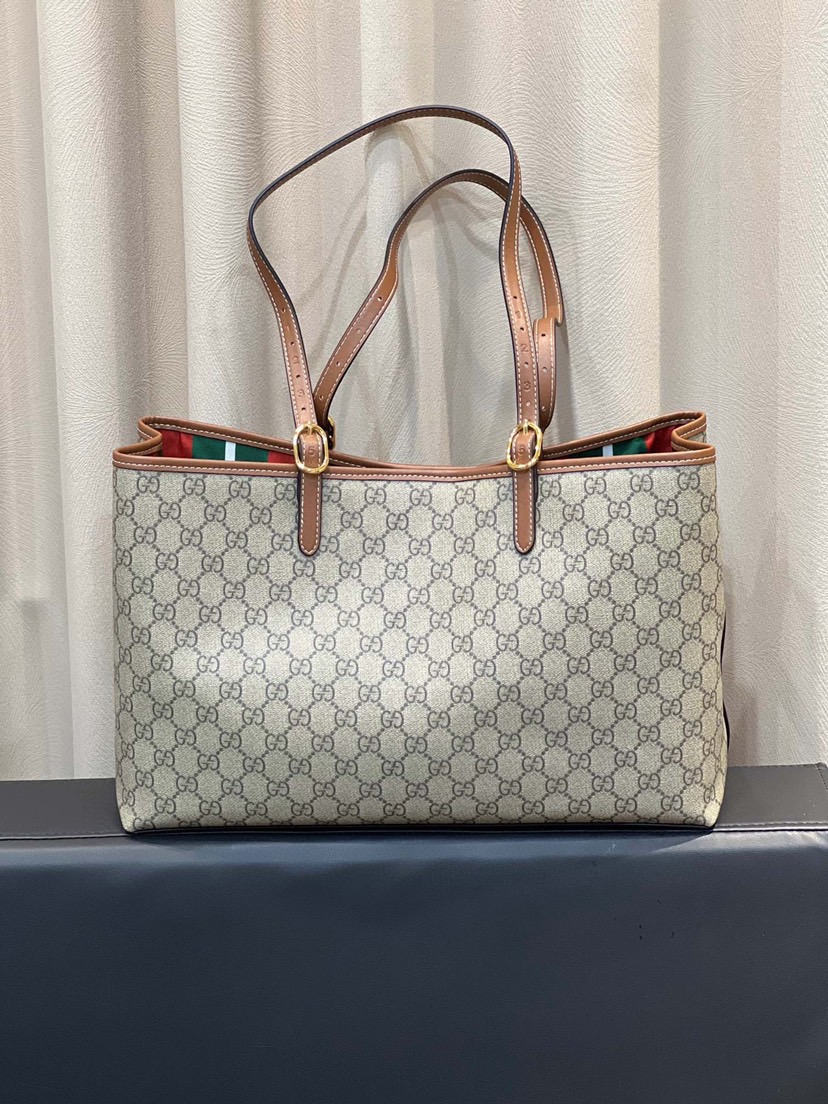 Gucci GG Emblem Large Tote Bag