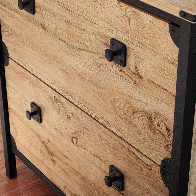 Sauder Steel River 2-Drawer Lateral File Cabinet, Milled Mesquite Finish
