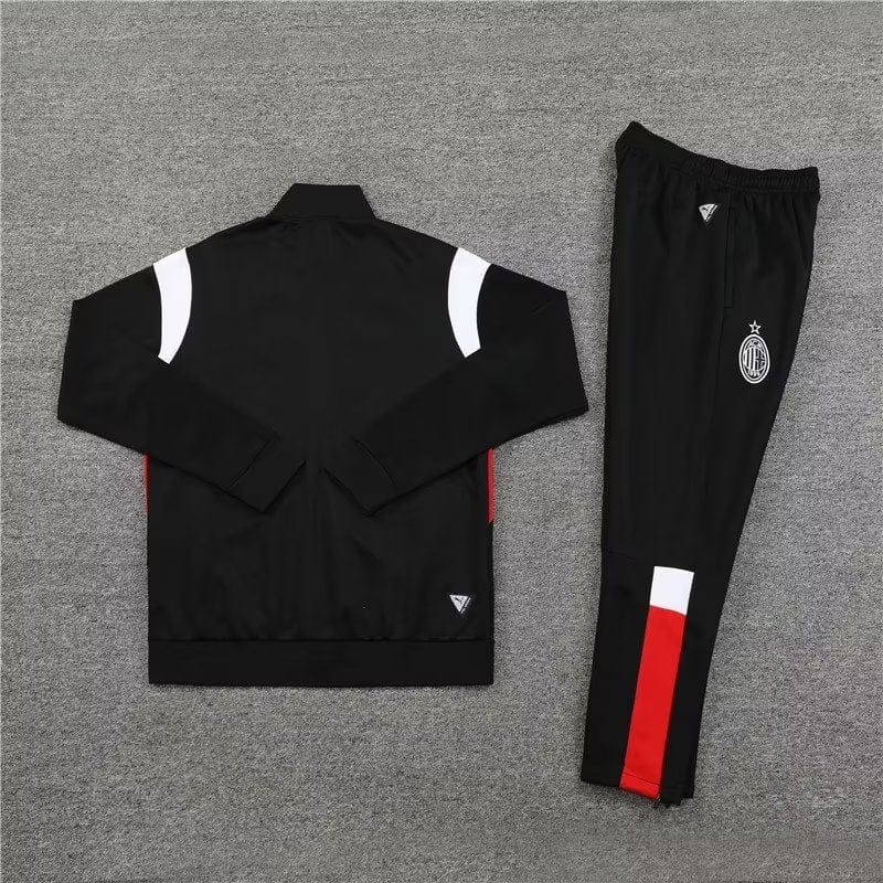 2023/2024 AC Milan Long Zipped Jacket Black Soccer Jersey 1:1 Thai Quality