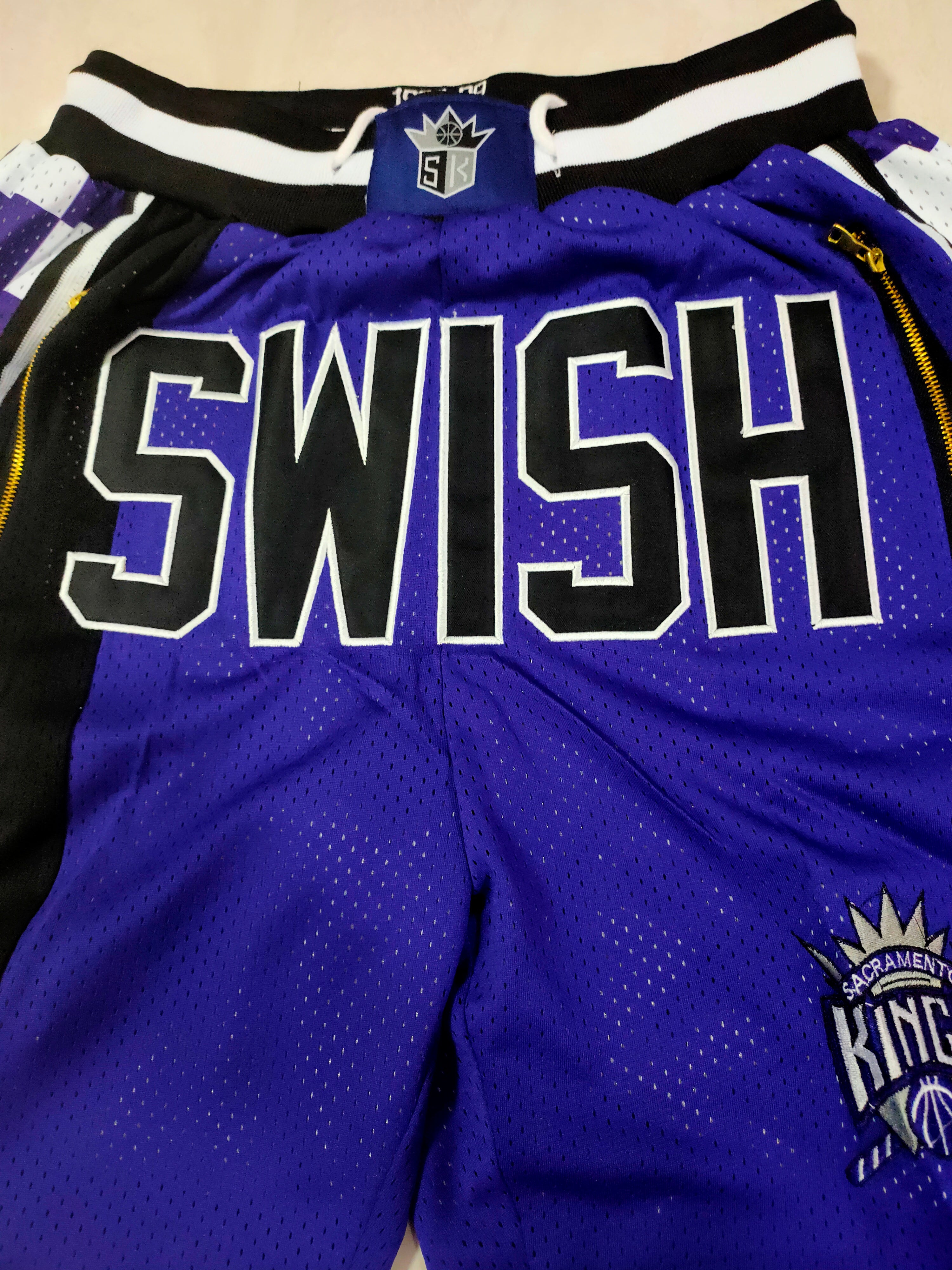 Sacramento Kings Purple SWlSH Justston Retro Pocket Shorts