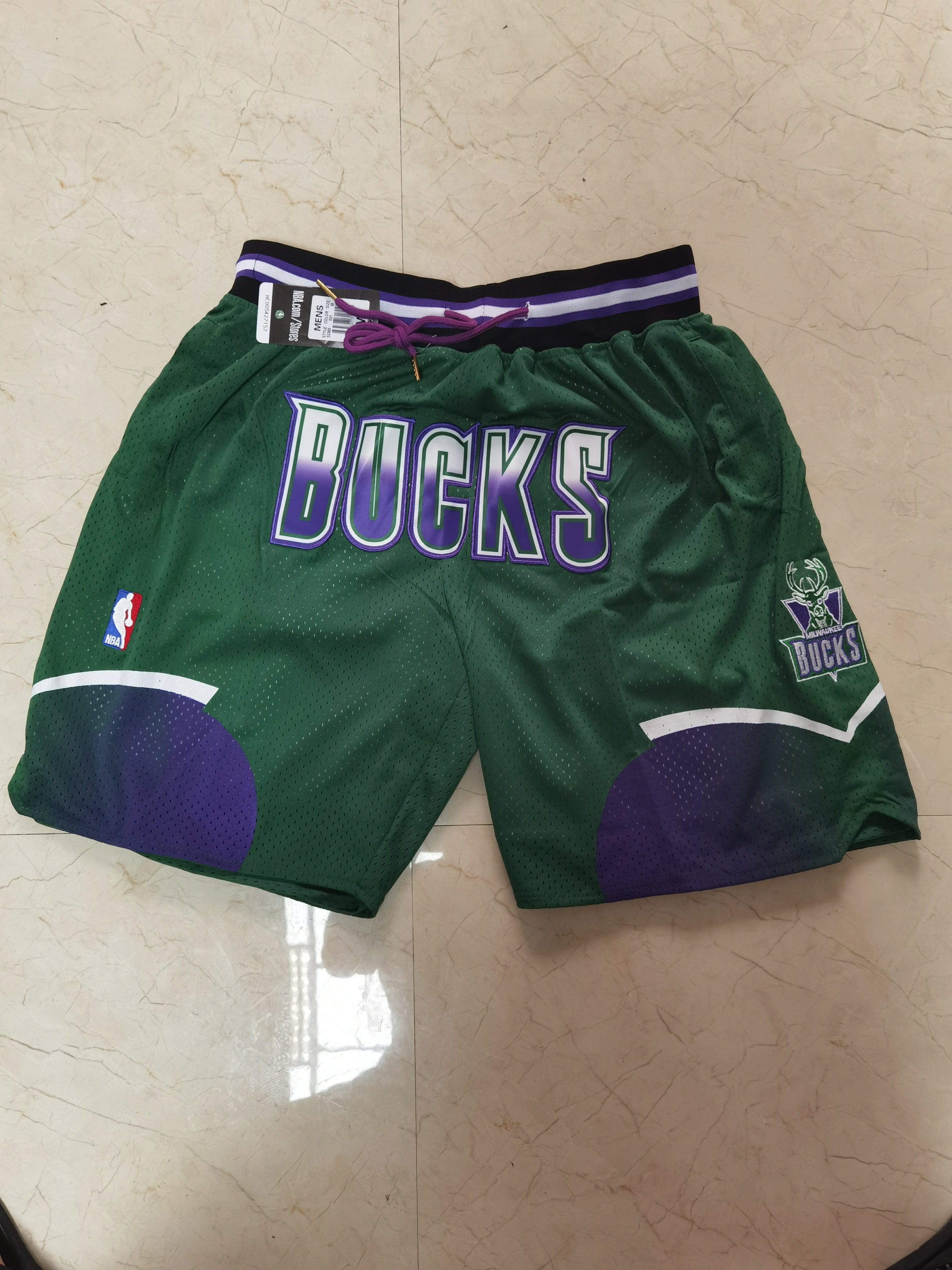 Milwaukee Bucks Throwback Basketball Shorts