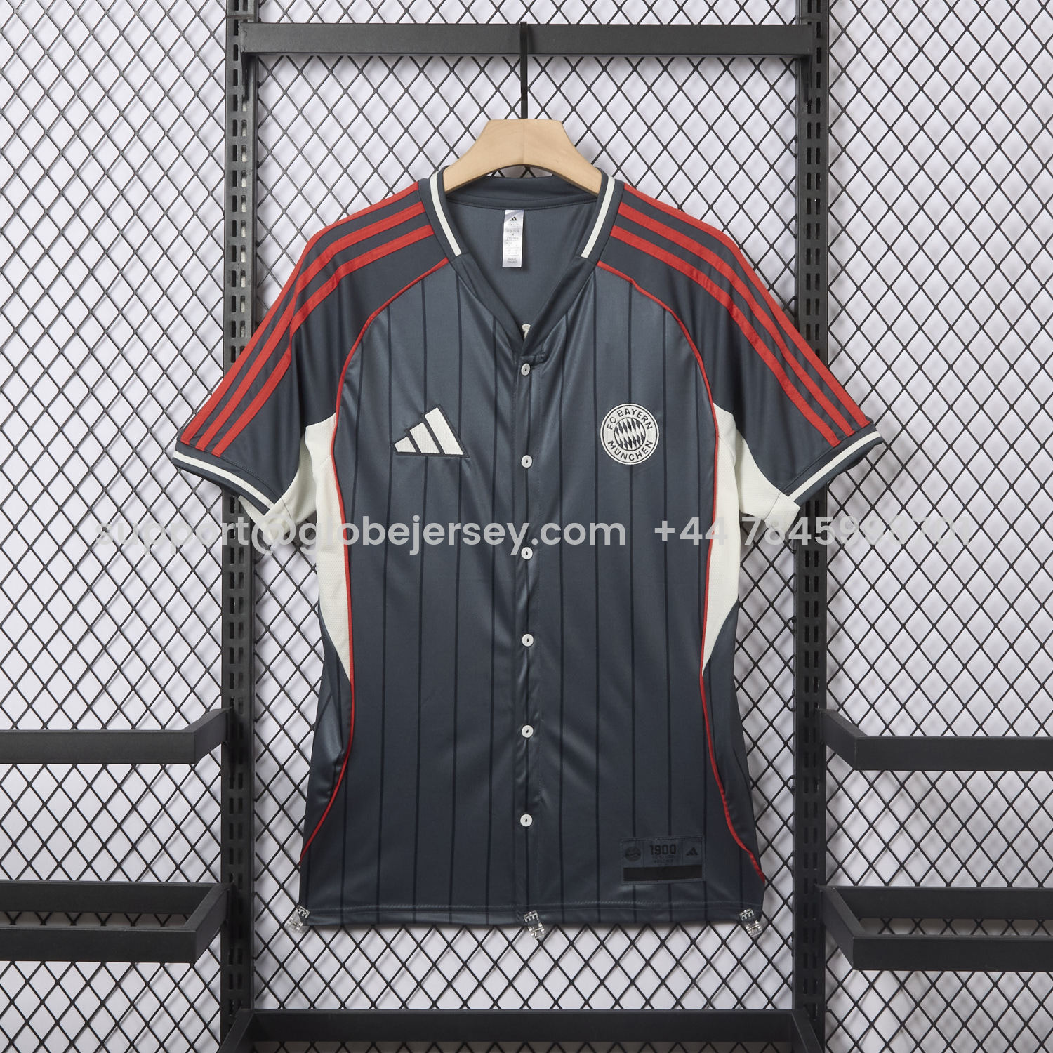 Bayern Munich 25-26 Deep Grey Baseball Jersey