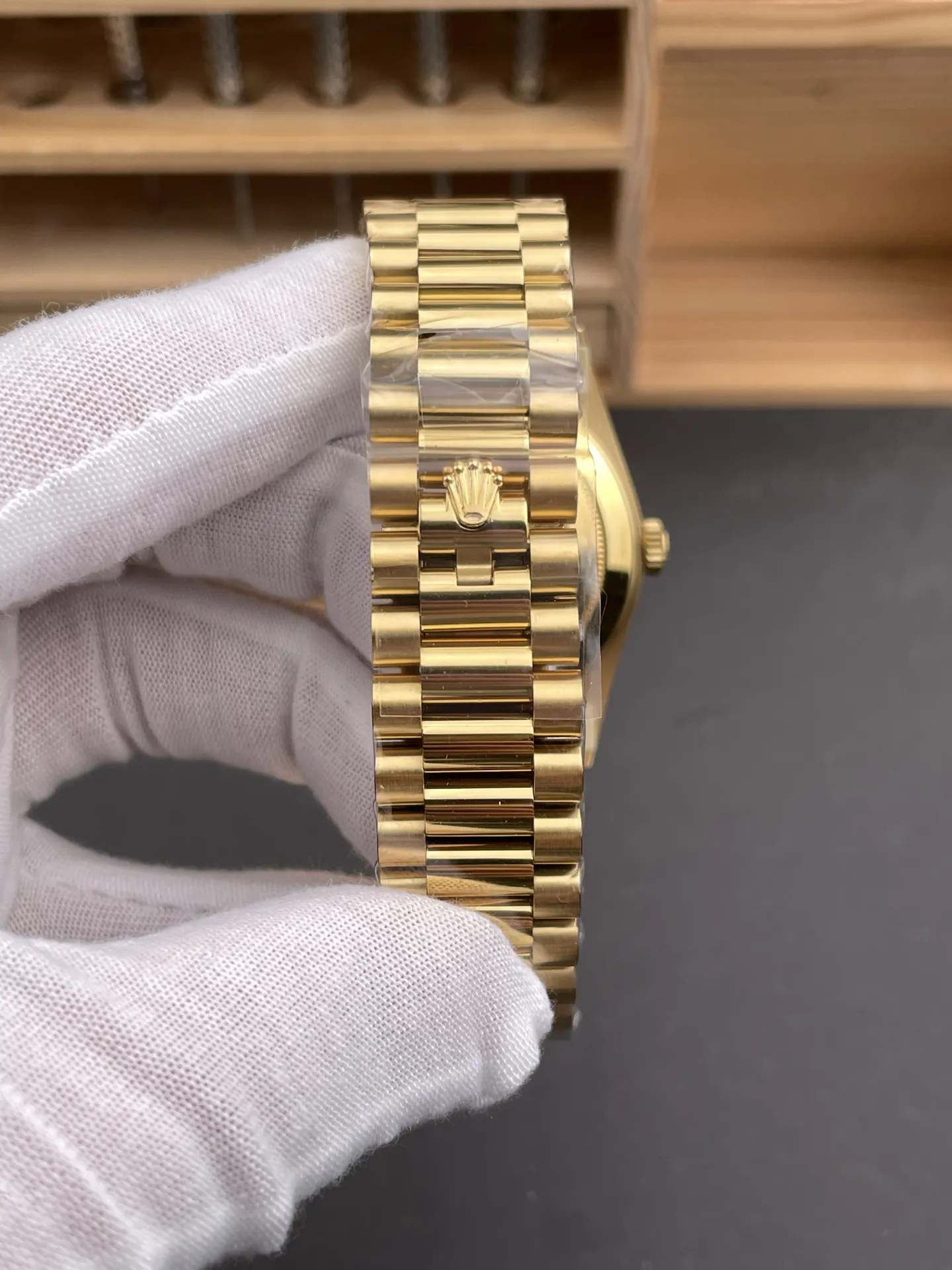 Rolex Day-Date Black Baguette Diamond 40mm