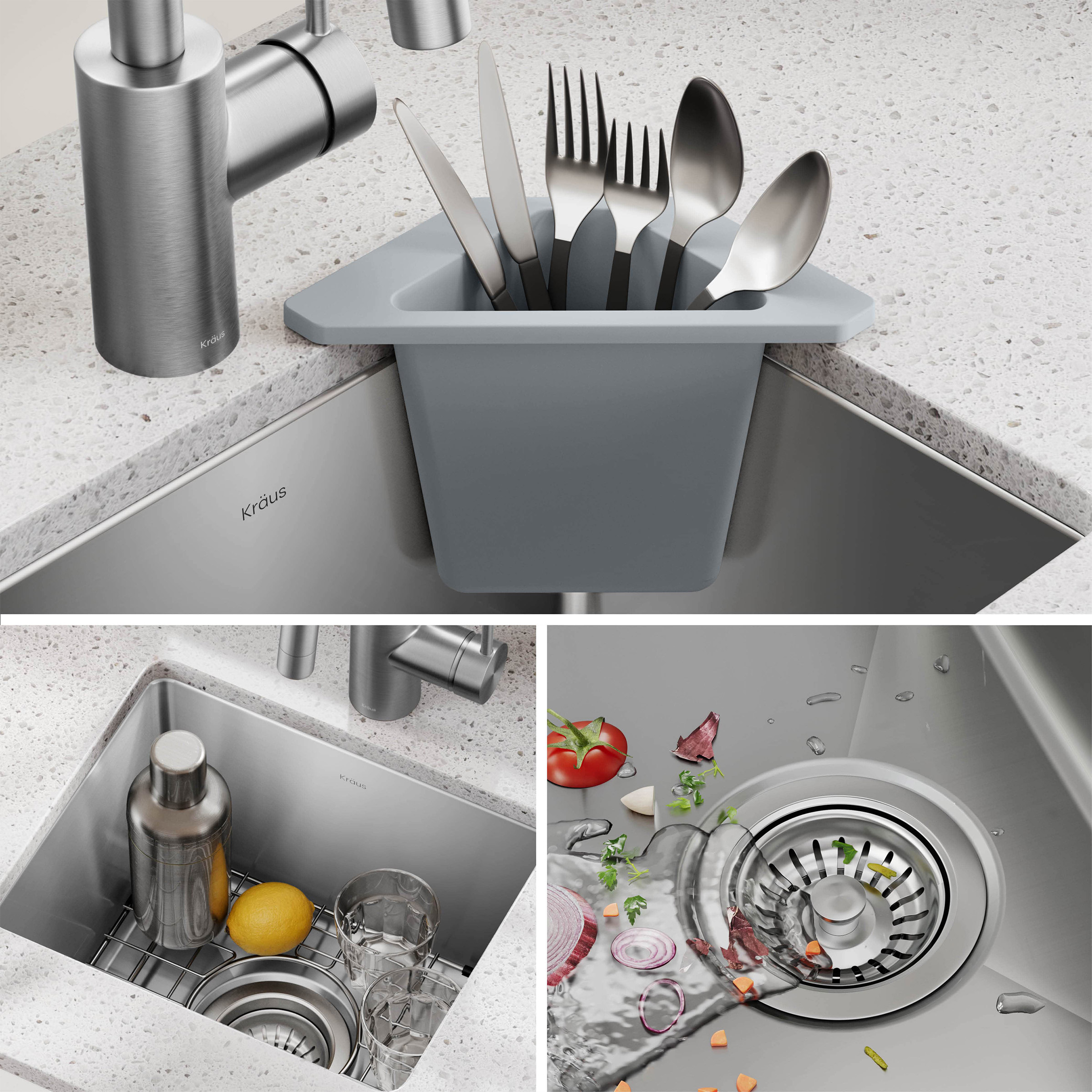 KRAUS Undermount Single Bowl 18 Gauge Stainless Steel Sink