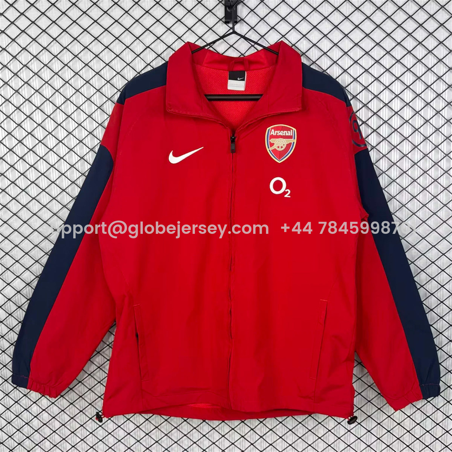 Retro Arsenal 2004-05 Home Windbreaker Jacket - Red