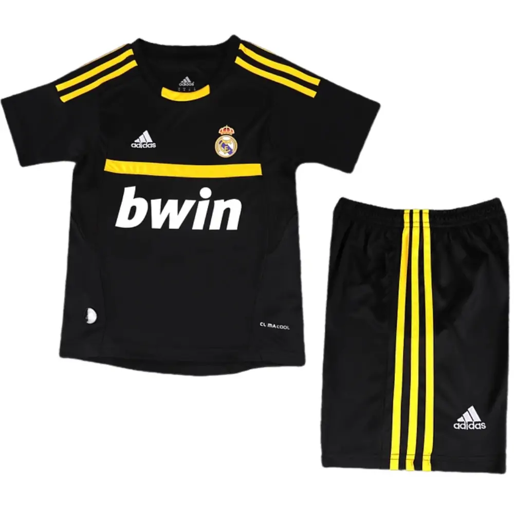 2011-12 Real Madrid Black Goalkeeper Retro Children's Jersey Set - Fans Edition