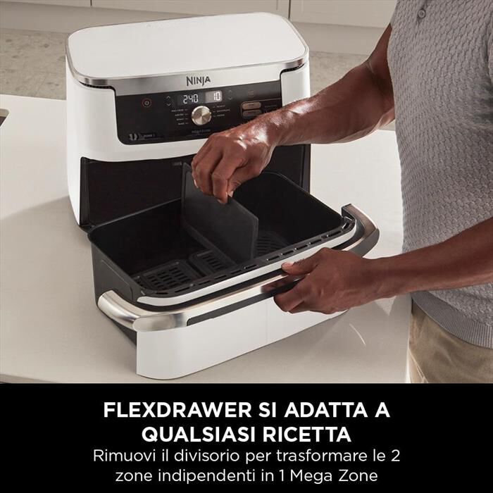 NINJA - FRIGGITRICE AD ARIA FLEXDRAWER DA 10,4 L-Bianco