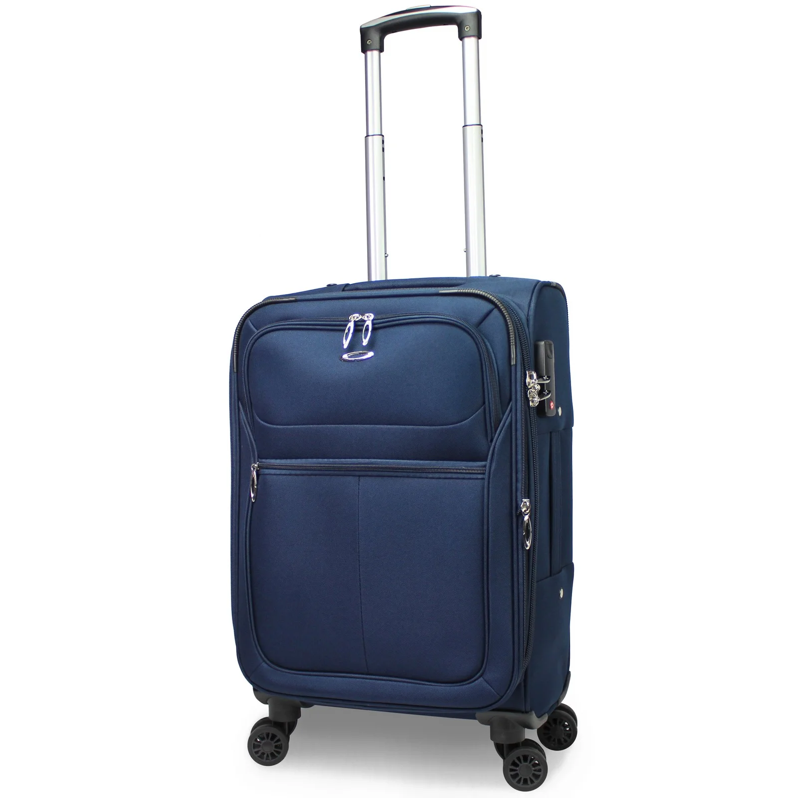CalBags Kemyer Softside Lightweight 3-Piece Expandable Spinner Luggage Set - Black