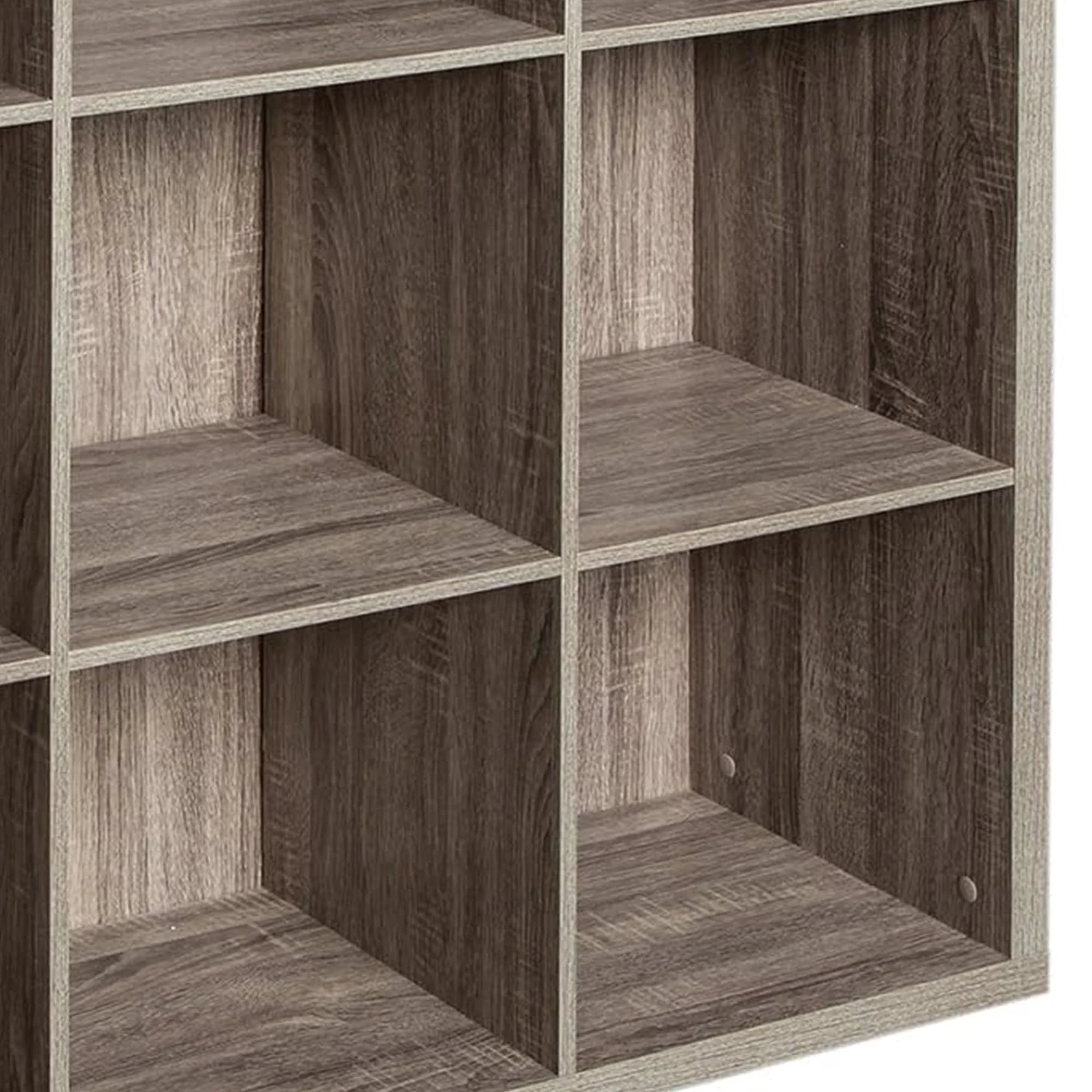 ClosetMaid 9 Cube Storage Shelf Bookshelf Organizer with Back Panel, Gray