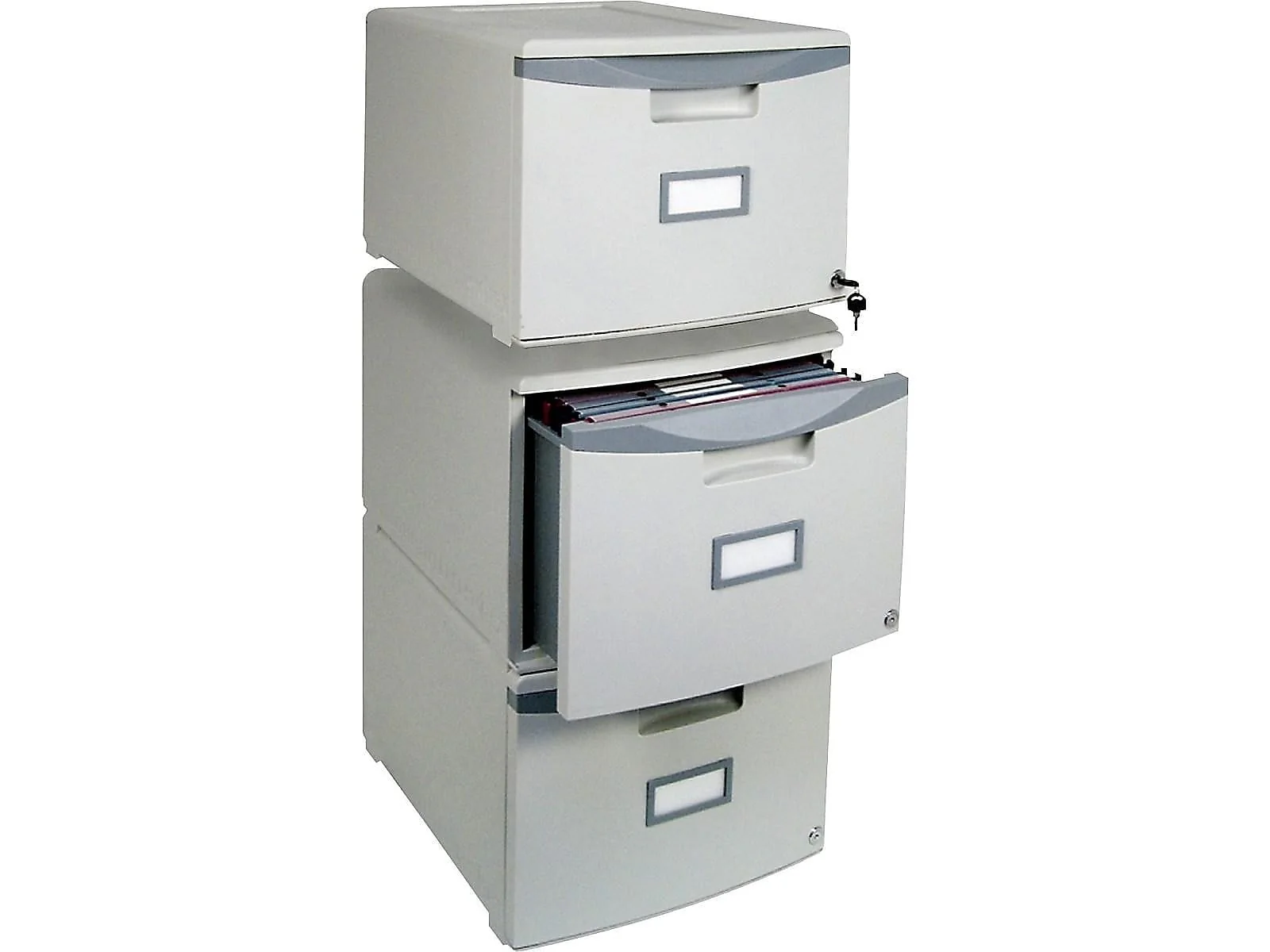 Storex 1-Drawer Stackable Storage Gray 61251S02C