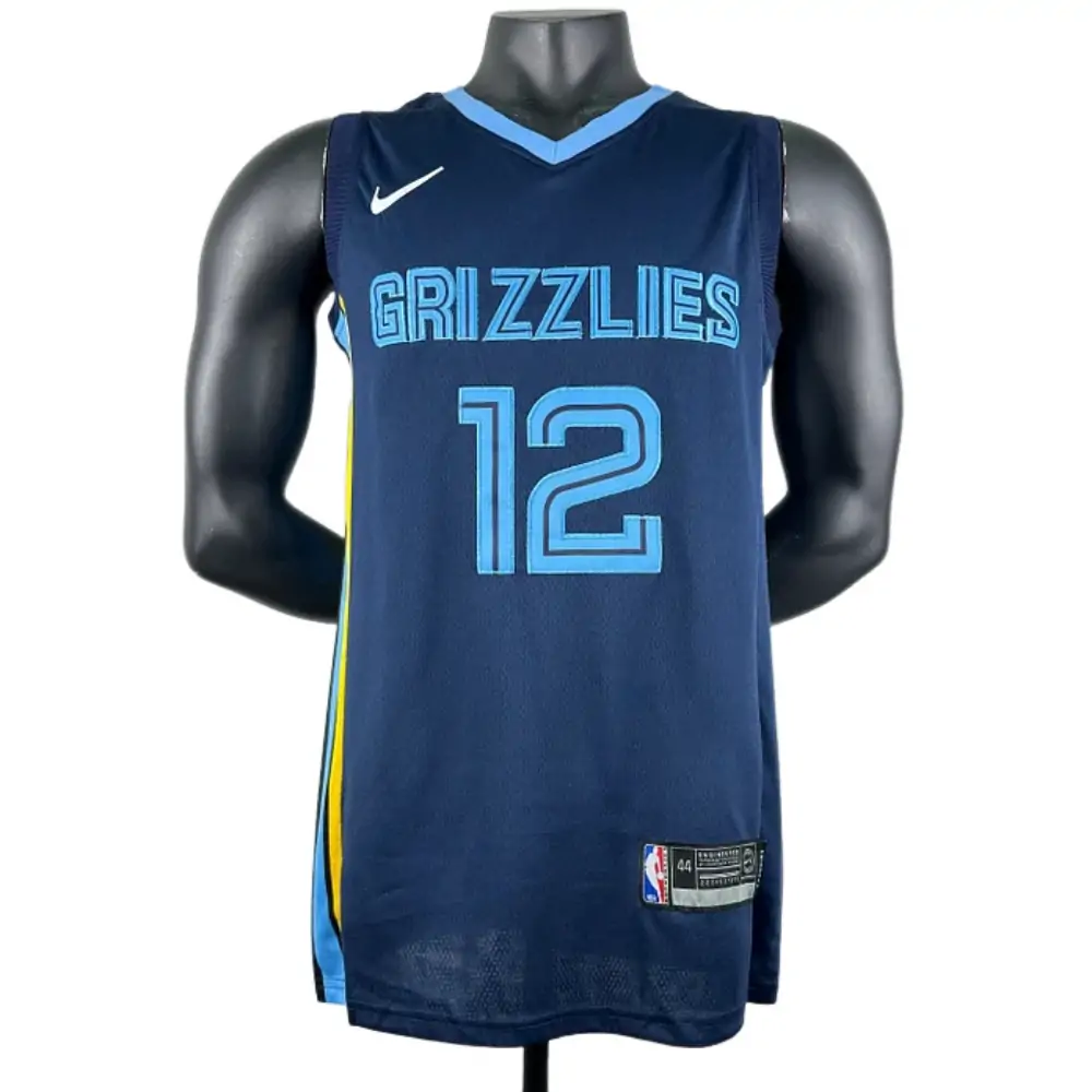 Embroidery Grizzlies Navy No. 12 Morant