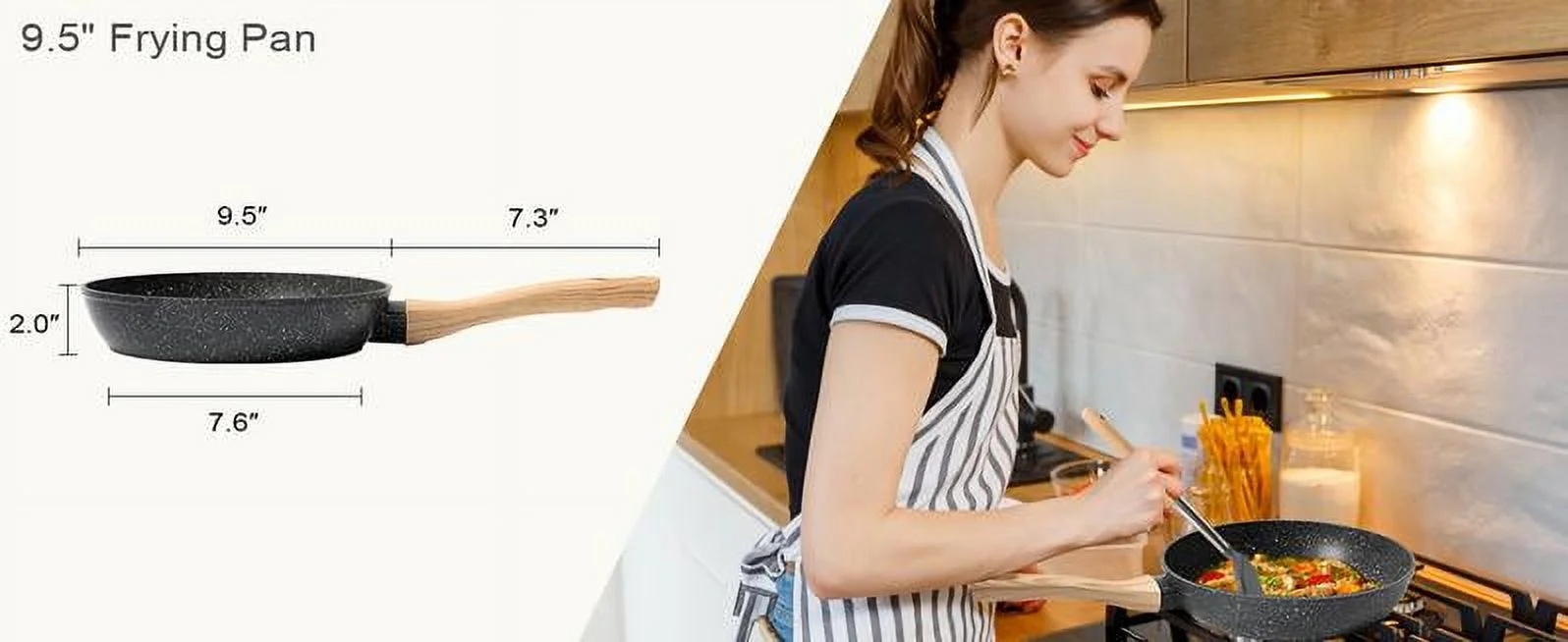 12pcs Pots and Pans Set Non Stick Kitchen Cookware Sets Induction Cookware Nonstick Granite Cooking Set with Frying Pans, Saucepans, Steamer