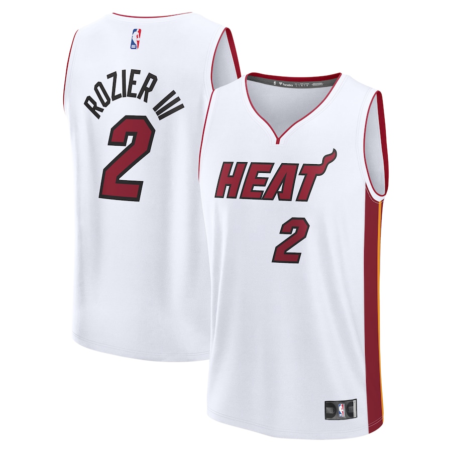 Youth Miami Heat Terry Rozier Fanatics White Fast Break  Jersey - Association Edition