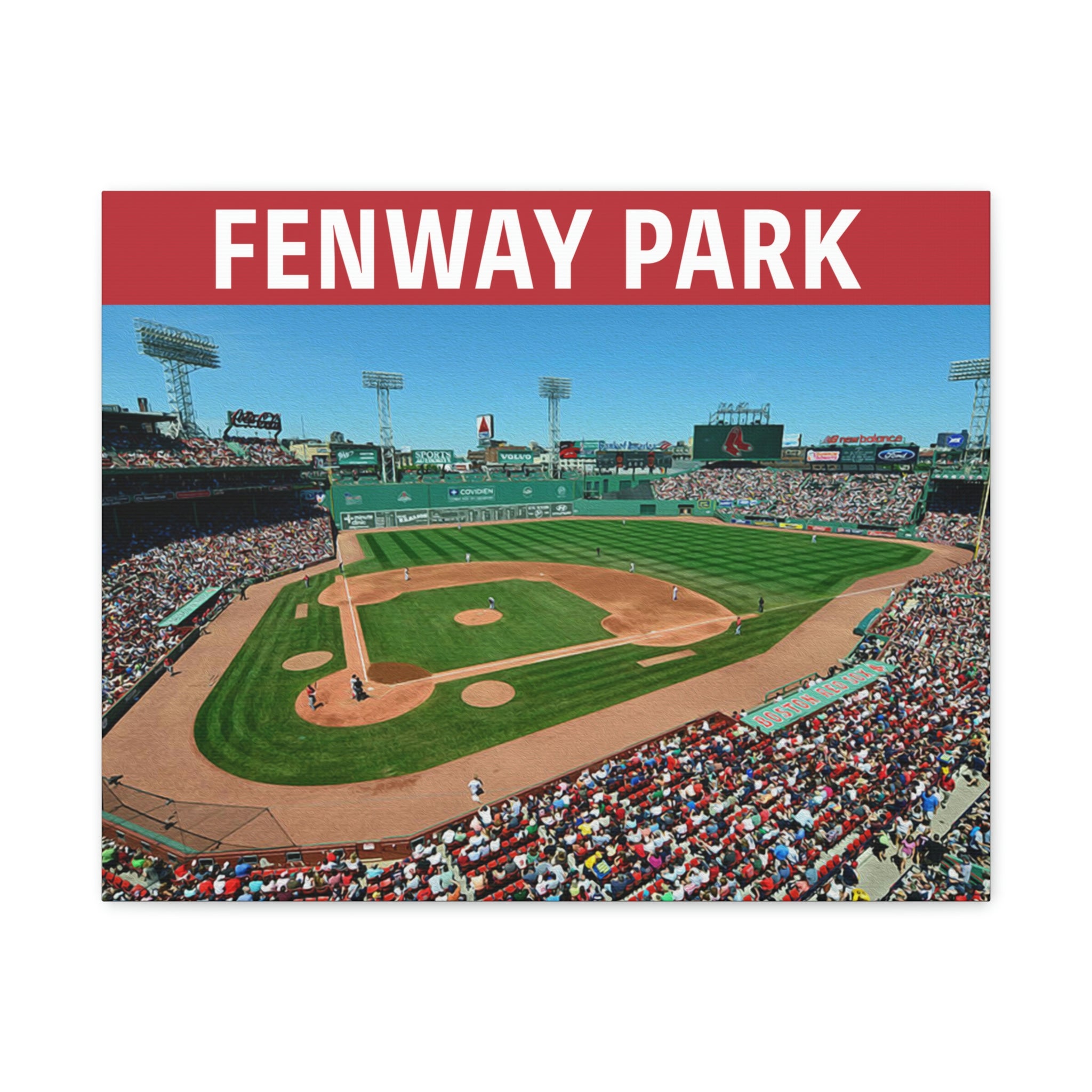 Fenway Park Boston Red Sox Panoramic View Premium Wall Art Canvas Wrap