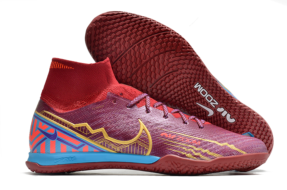 Assassin 15th generation high-top fully knitted waterproof MD air cushion grass spike football shoes