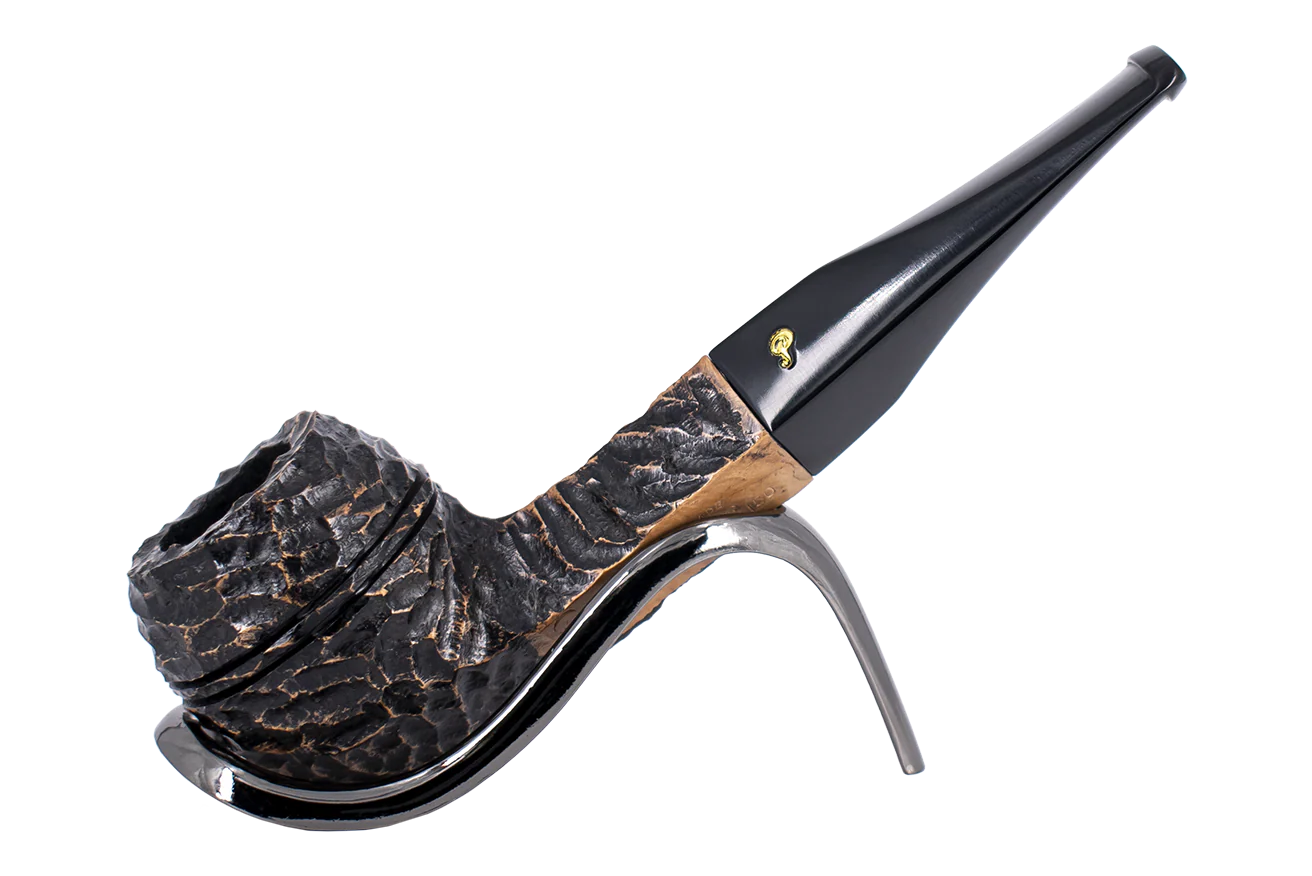 Peterson of Dublin Aran Rusticated Briar Smoking Pipe - Shape No.150