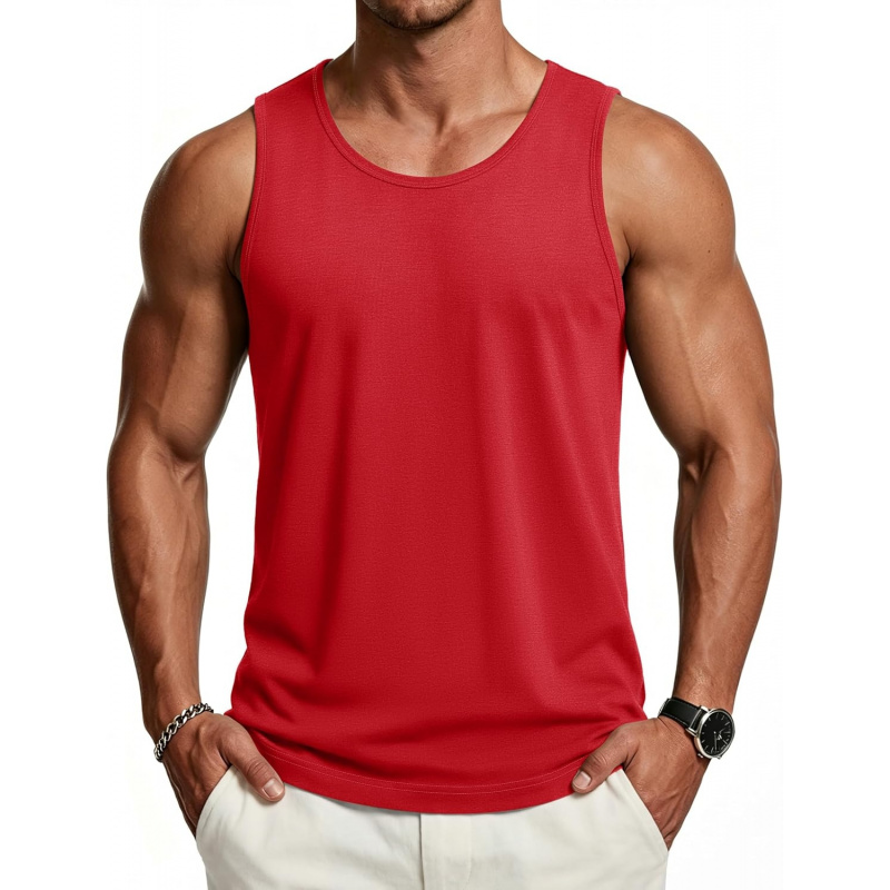 Men's Tank Top UPF 50+ Sleeveless Shirt Cotton Moisture