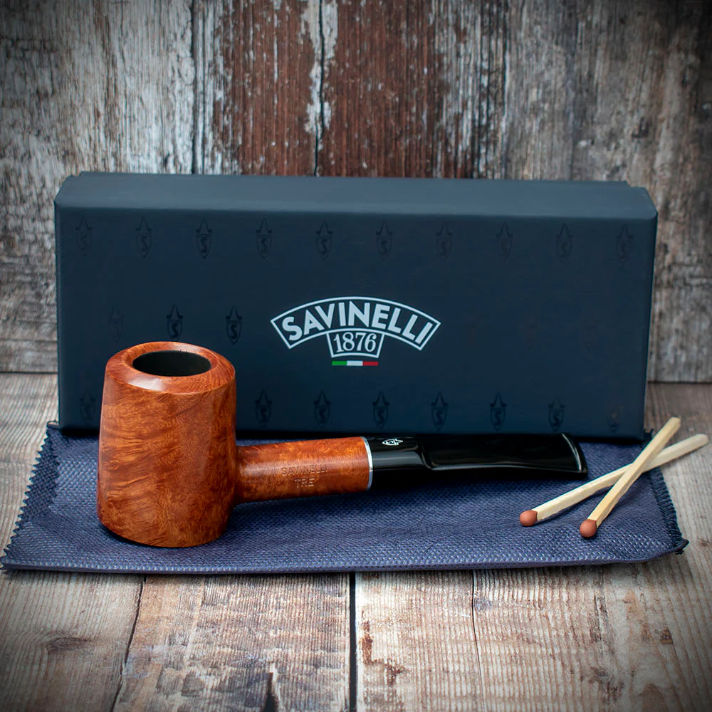 Savinelli Tre Smooth Briar Pipe - 310