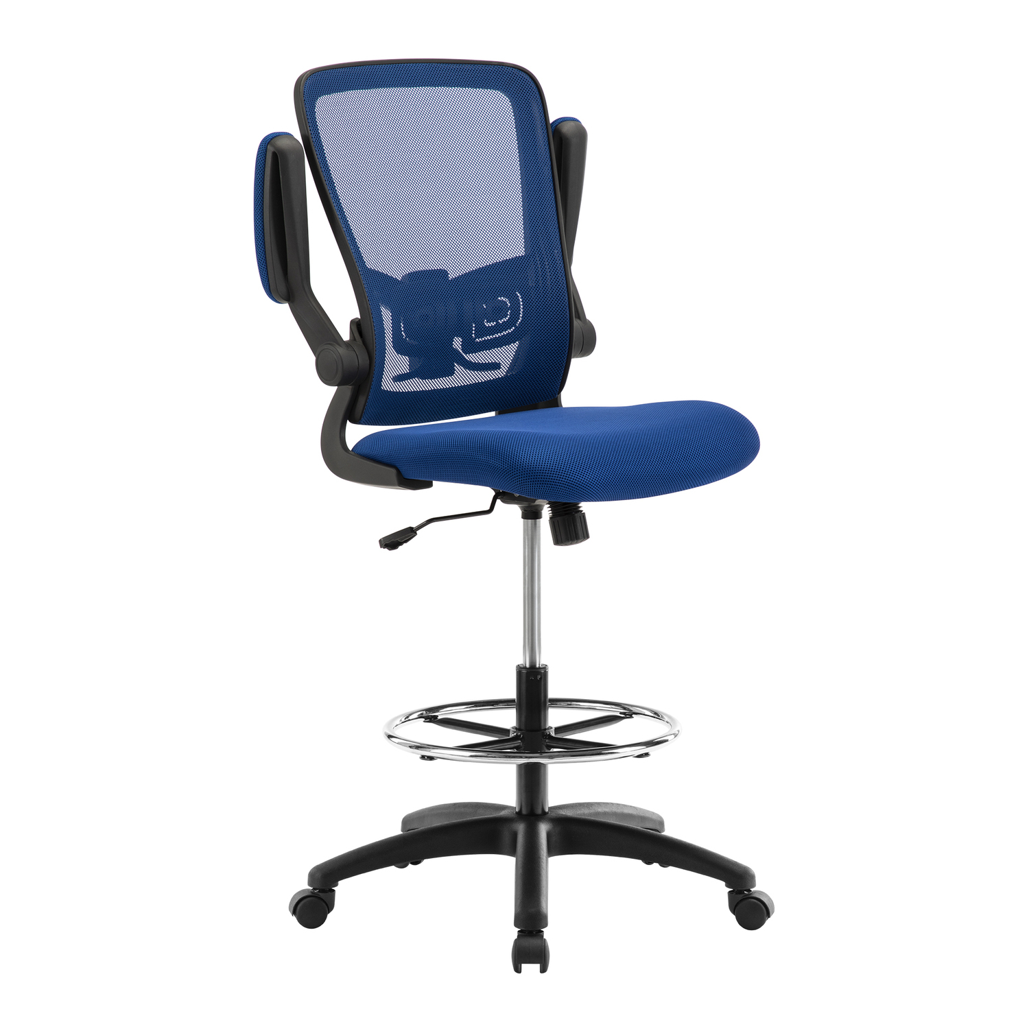 Serena Mesh Drafting Chair, Tall Office Chair for Standing Desk by Naomi Home-Base Color:Black,Color:Gray