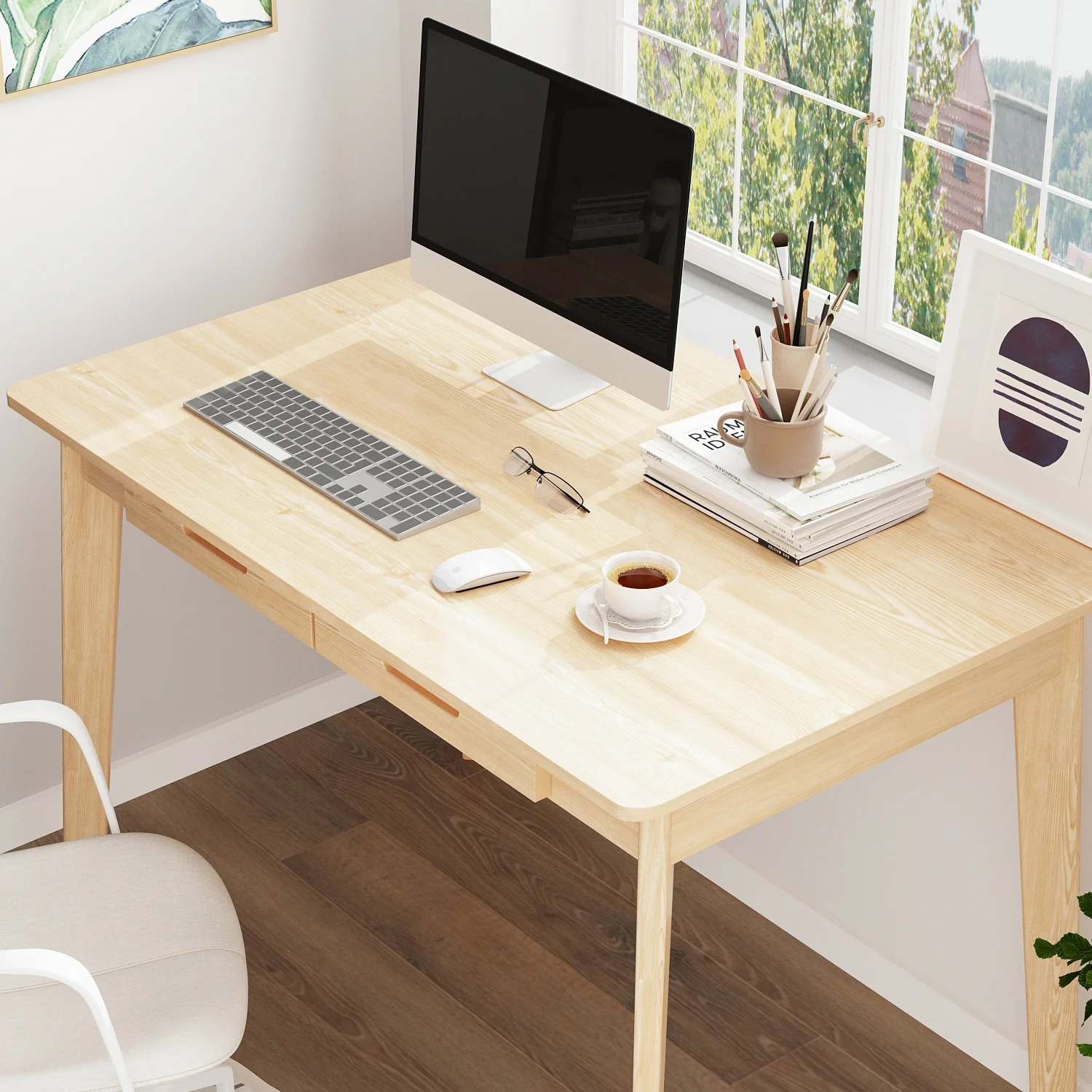 KULAGAGA Uptown Adult Lap Desks, Single Piece with Drawer, 21.7