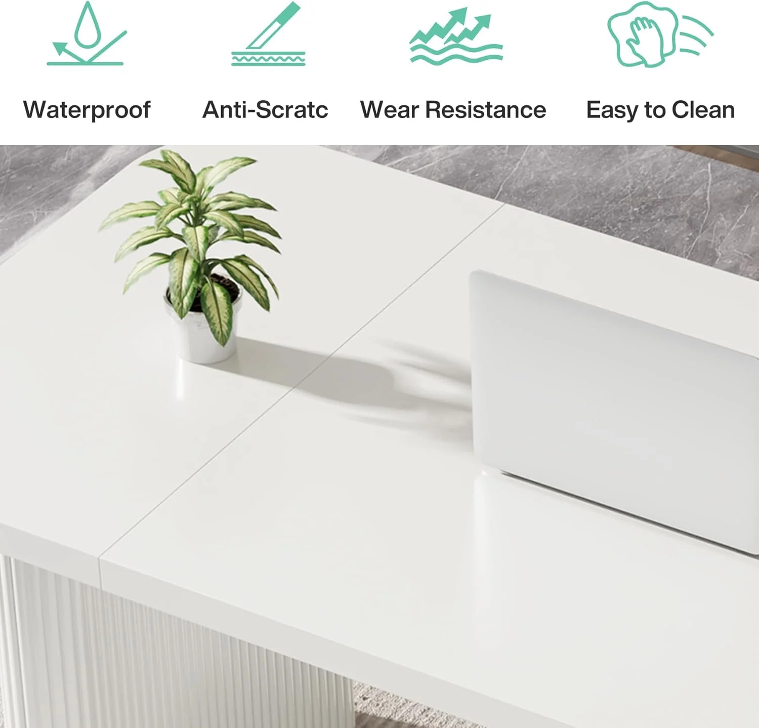 Tribesigns 63'' Computer Desk, Simple Rectangular Writing Table for Home Office Study Room Bedroom