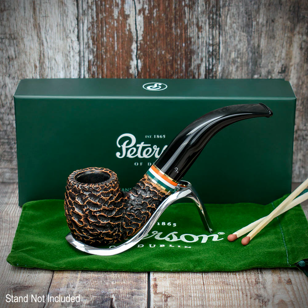 Peterson of Dublin St. Patrick's Day 2023 Limited Edition Rusticated Briar Smoking Pipe - Shape 221