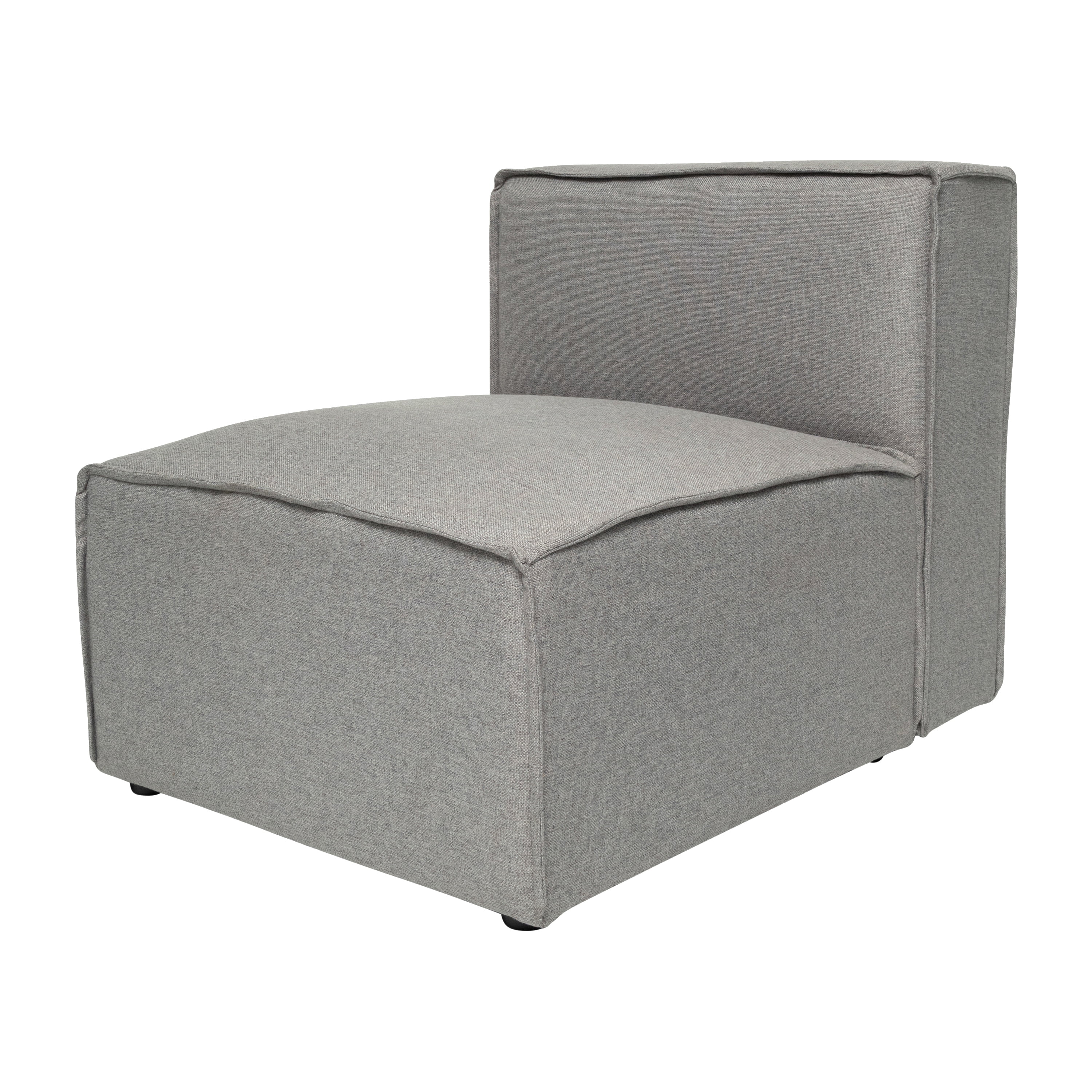 Emma + Oliver Modular Armless Middle Chair in Gray