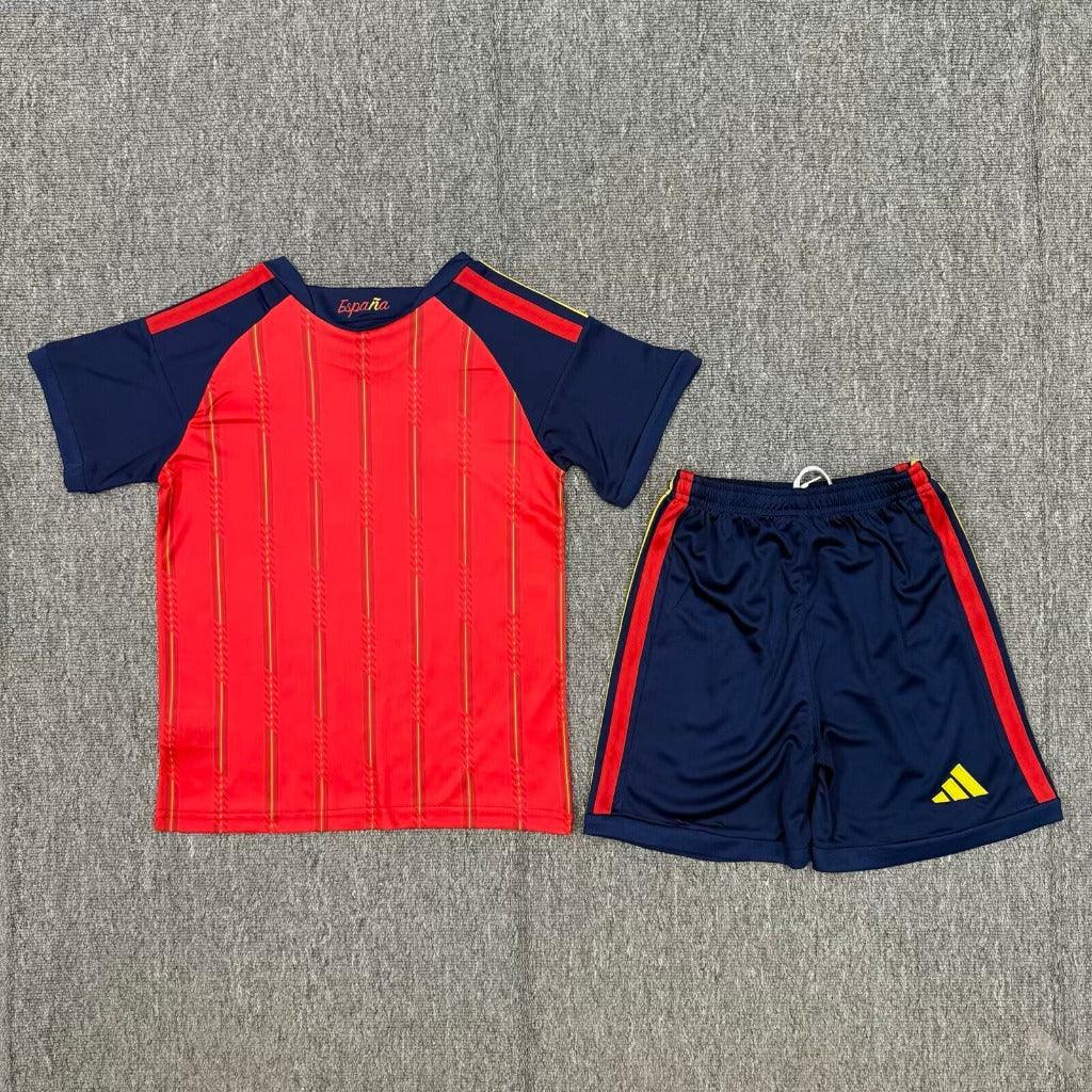 Spain 2026 Red World Cup Home Kids Jersey Set