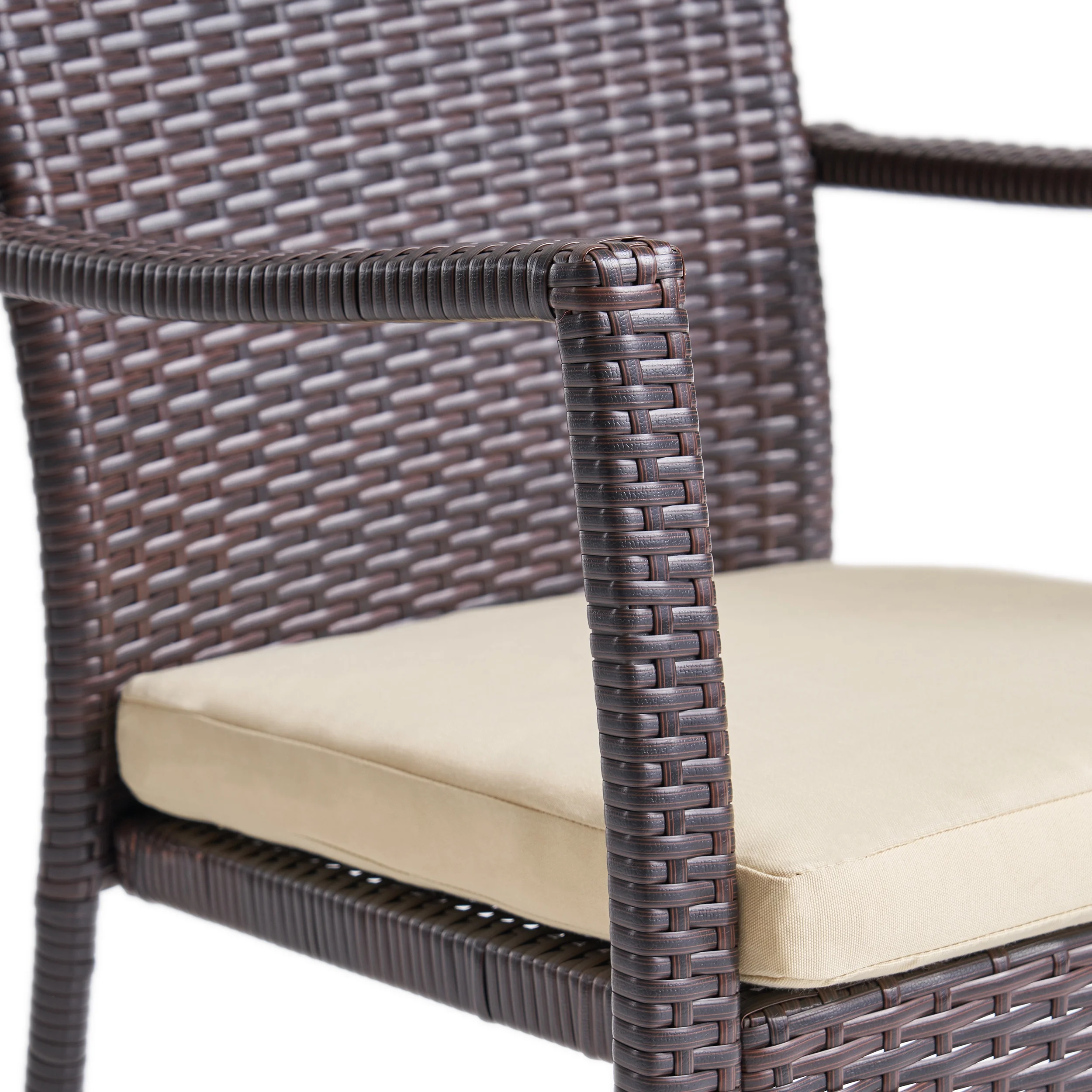 Jabari Outdoor Wood and Wicker Expandable 8 Seater Dining Set, Gray