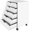 Dextrus 5-Drawer Wooden File Cabinet Chest Mobile Organizer Office Storage for Office Room,Black
