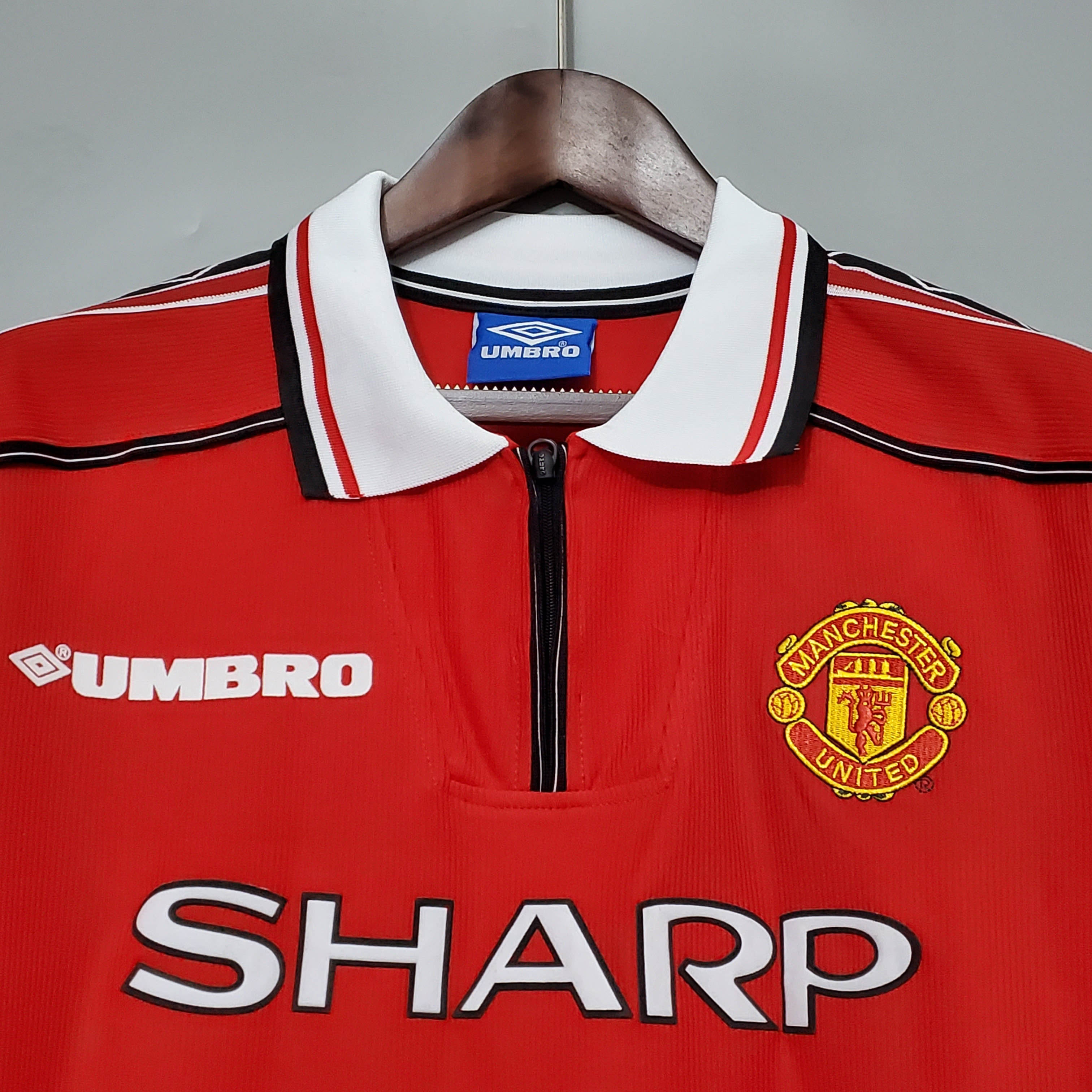 1998/99 Manchester United Home Long Sleeve Retro Jersey 1:1 Thai Quality - Fans Edition