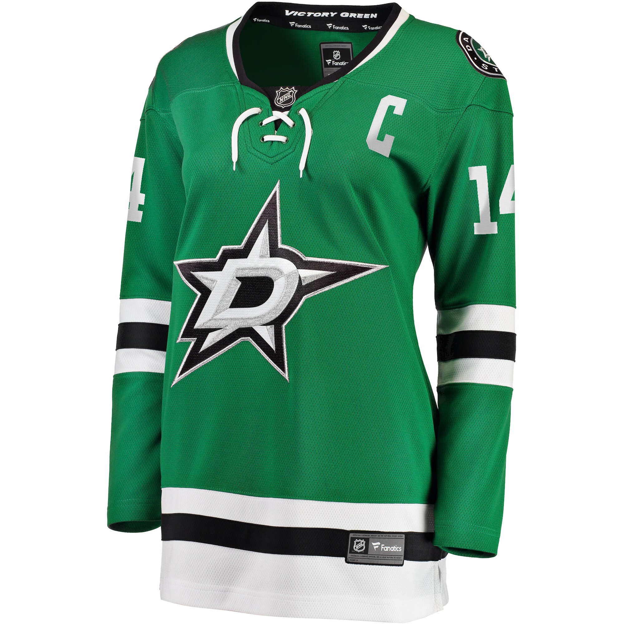 Jamie Benn Dallas Stars Fanatics Women’s Captain Patch Home Breakaway   Jersey – Kelly Green