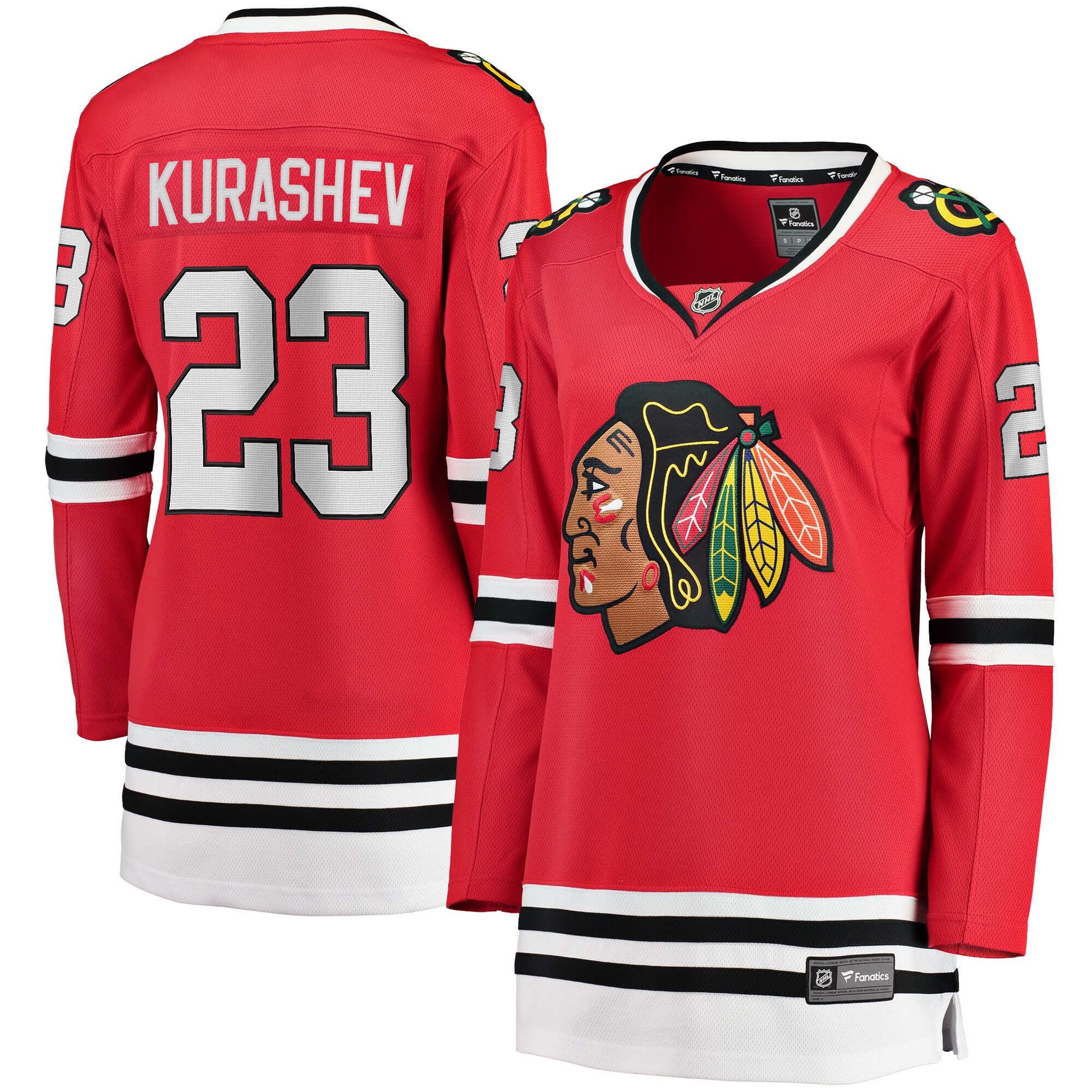 Philipp Kurashev Chicago Blackhawks Fanatics Women’s Home Breakaway   Jersey – Red