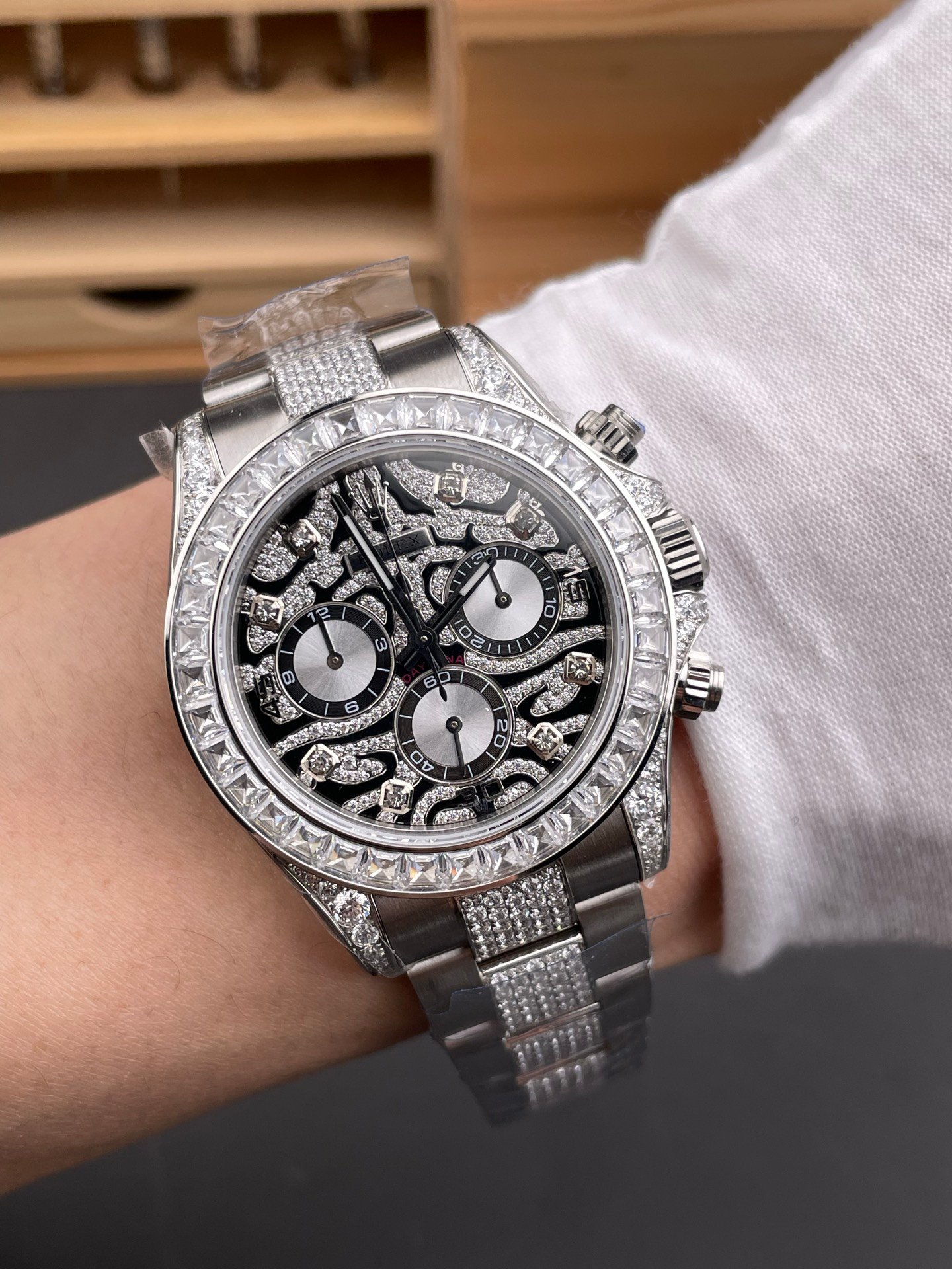Rolex Daytona Tiger Diamond Steel