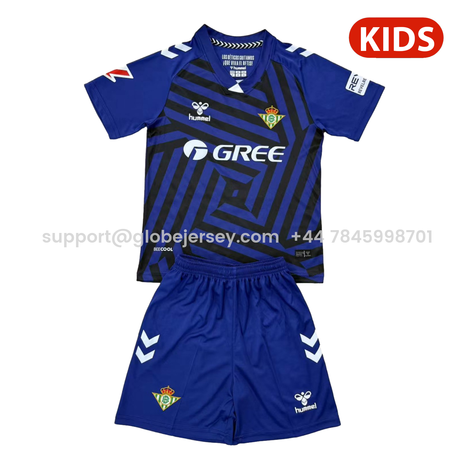 Real Betis 25-26 Blue Goalkeeper Kids Kit