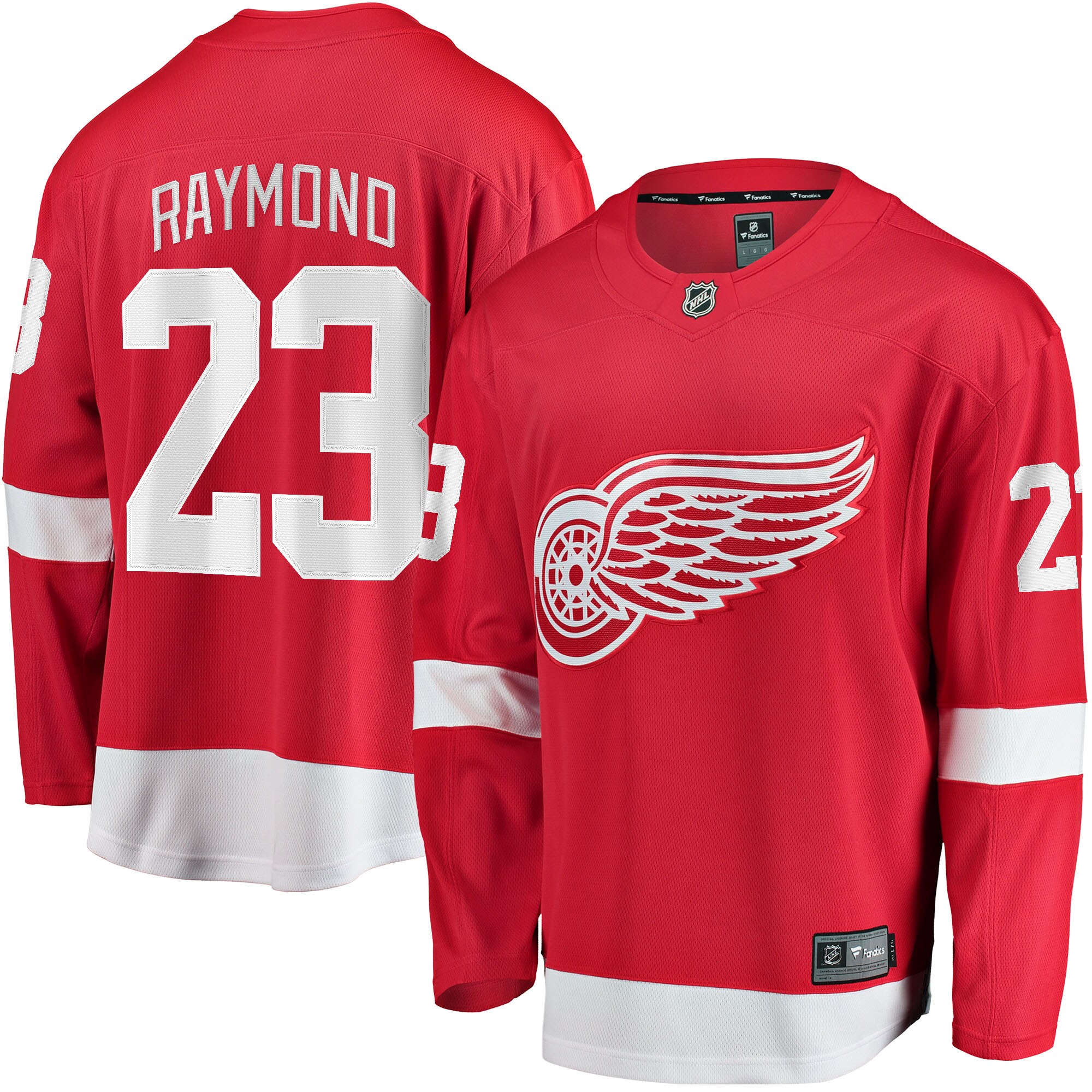 Lucas Raymond Detroit Red Wings Fanatics Home Breakaway   Jersey – Red