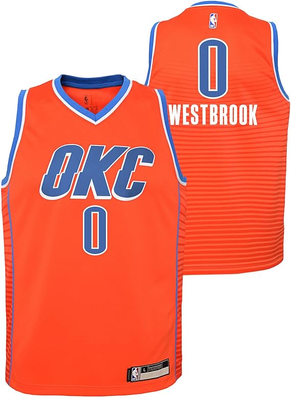 Outerstuff NBA Boys Russell Westbrook Oklahoma City Thunder Swingman Statement Jersey