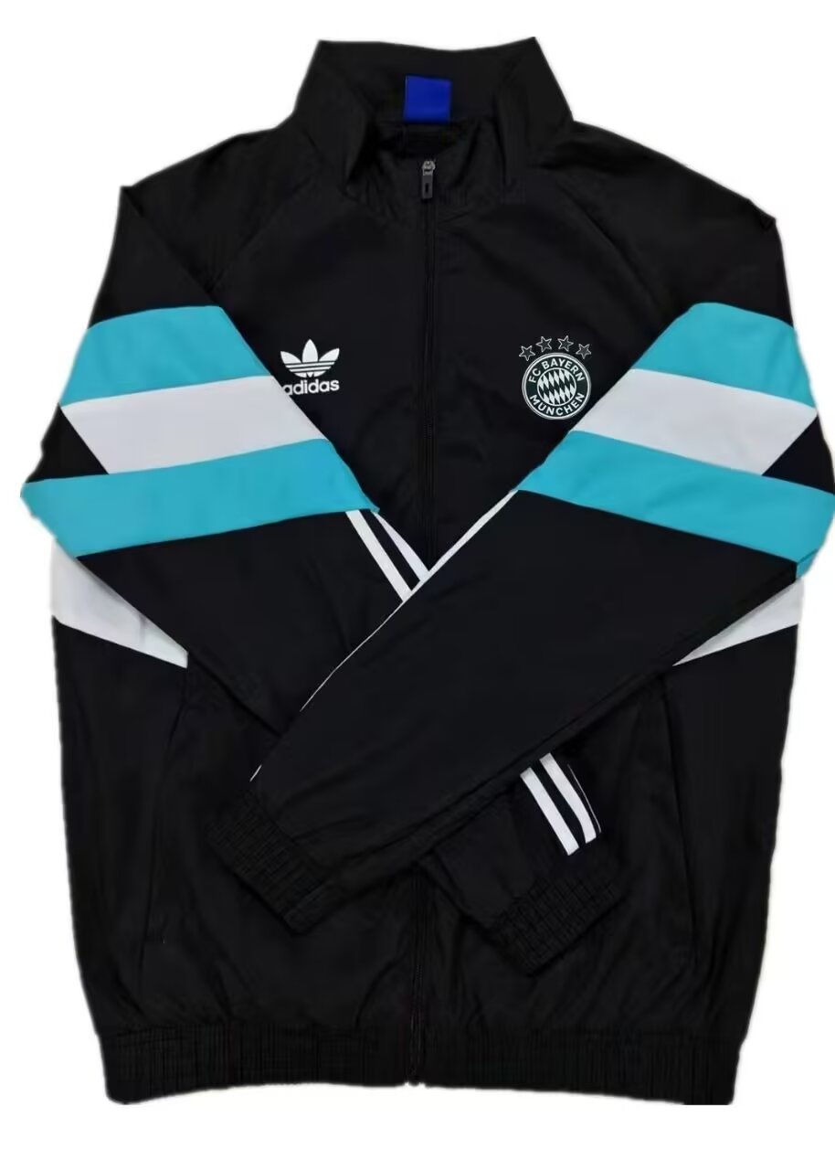 2024/2025 Bayern Munich Windbreaker Black Soccer Jersey 1:1 Thai Quality