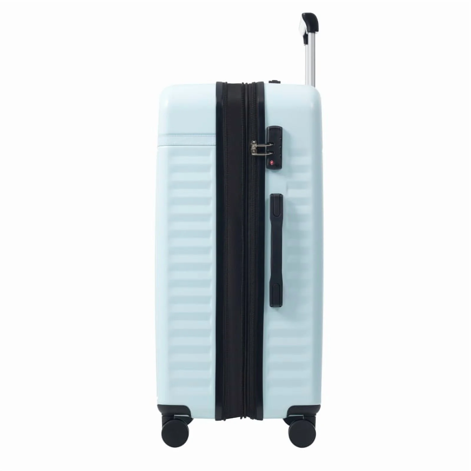 Front Opening Luggage Set 3 Piece, Hardside Carry on Suitcase with USB Port, Expandable Luggage with Handle Bag Spinner Wheels TSA Lock