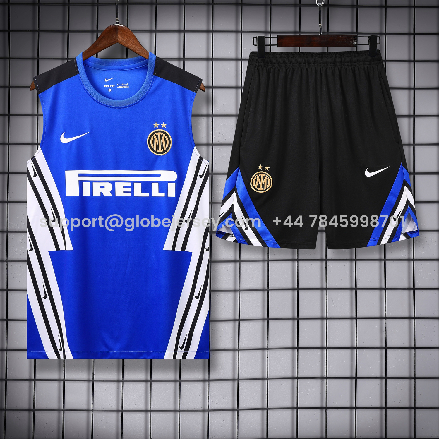Inter Milan 25-26 Vest Training Set - Blue Vest & Black Shorts