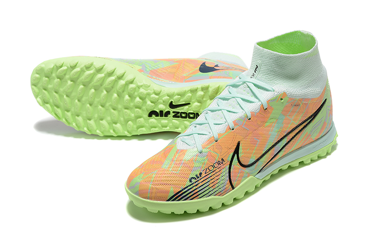 Assassin 15th generation high-top fully knitted waterproof MD air cushion grass spike football shoes