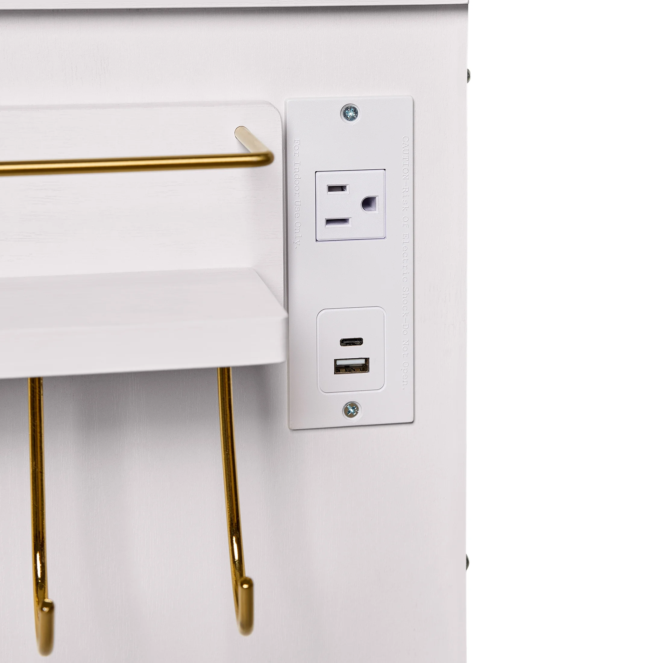 Better Homes & Gardens Lillian Vanity Desk with LED Lighted Mirror, White Finish