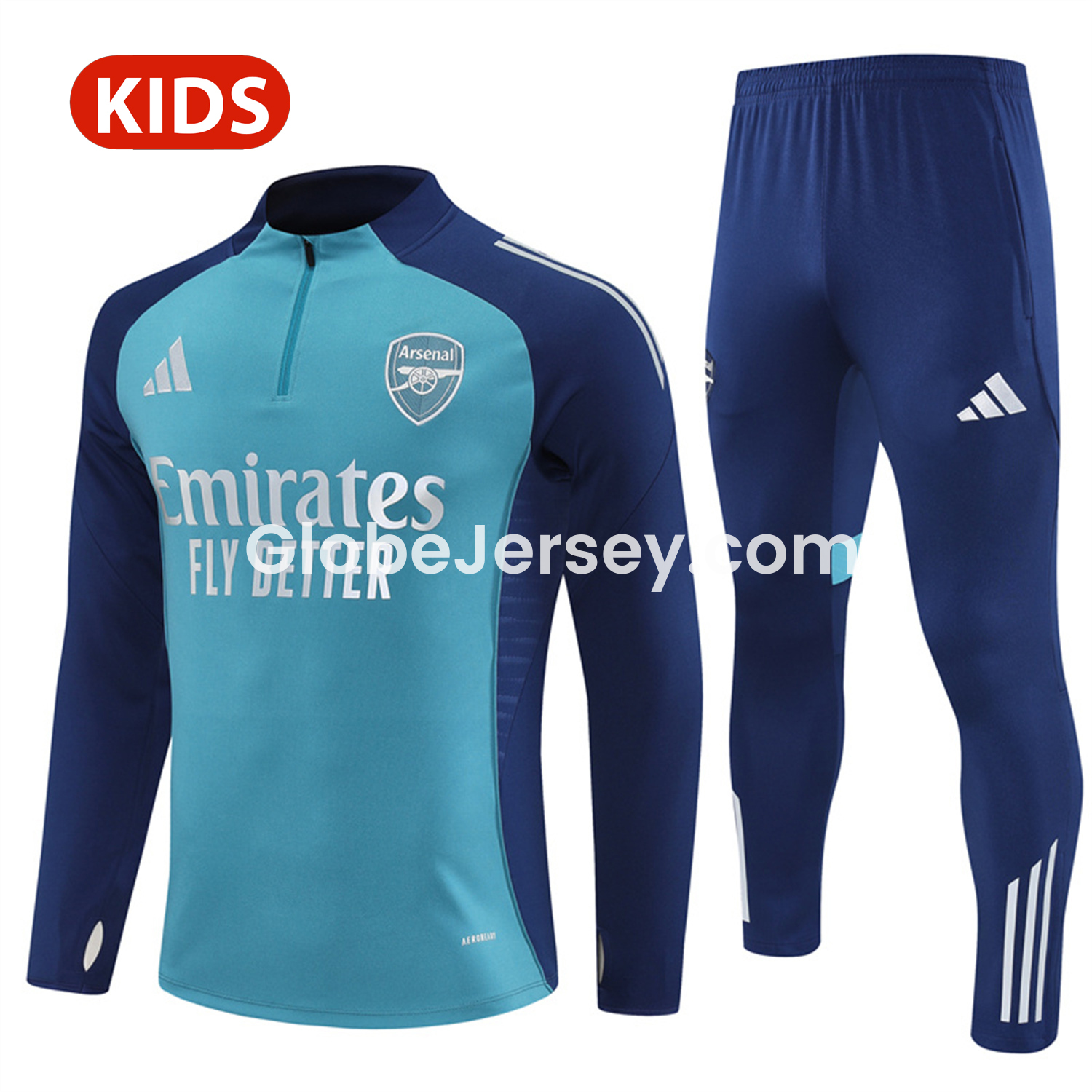 Arsenal 25-26 Kid Long Sleeves Training Set - Green Top & Green Pants