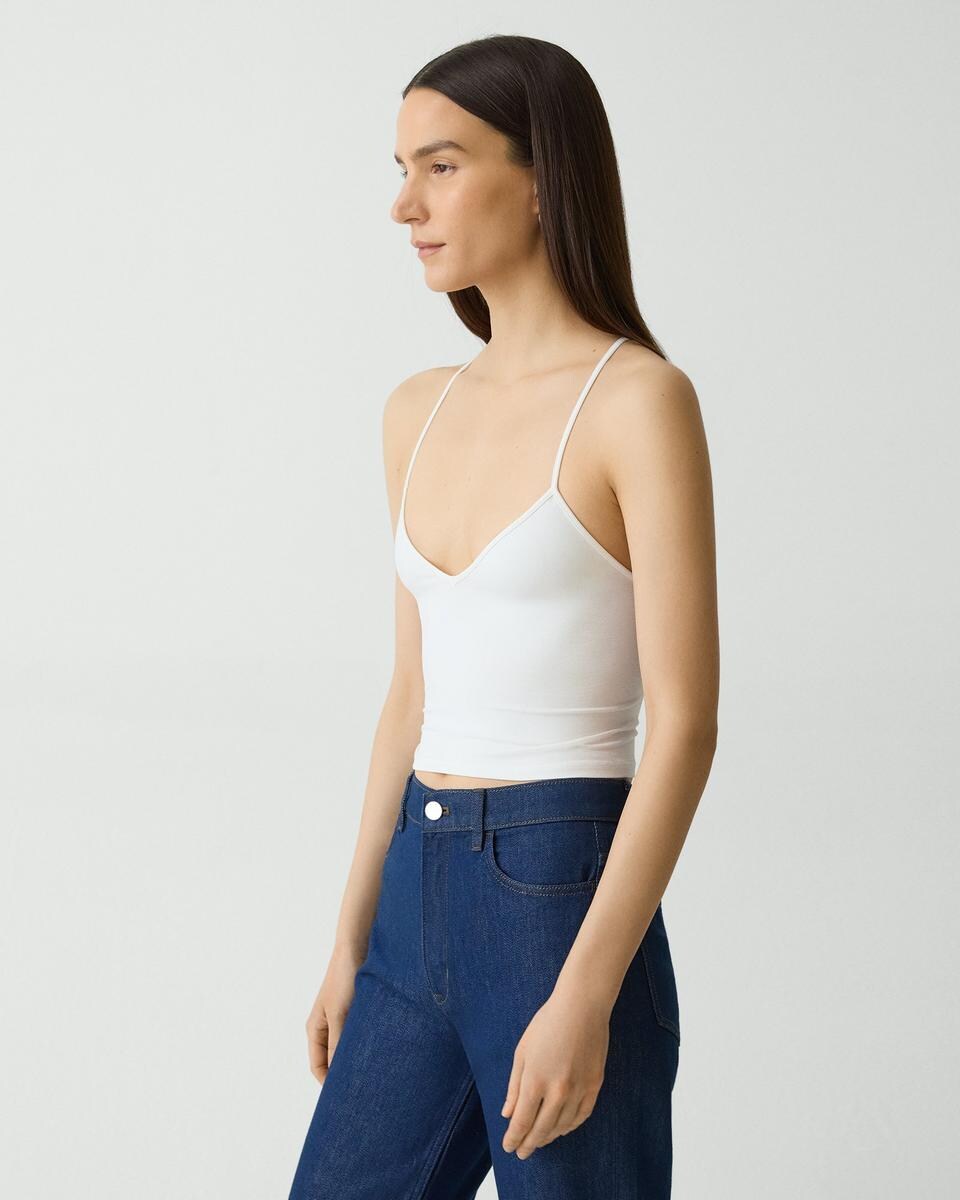 Strappy Tank Top in Stretch Nylon