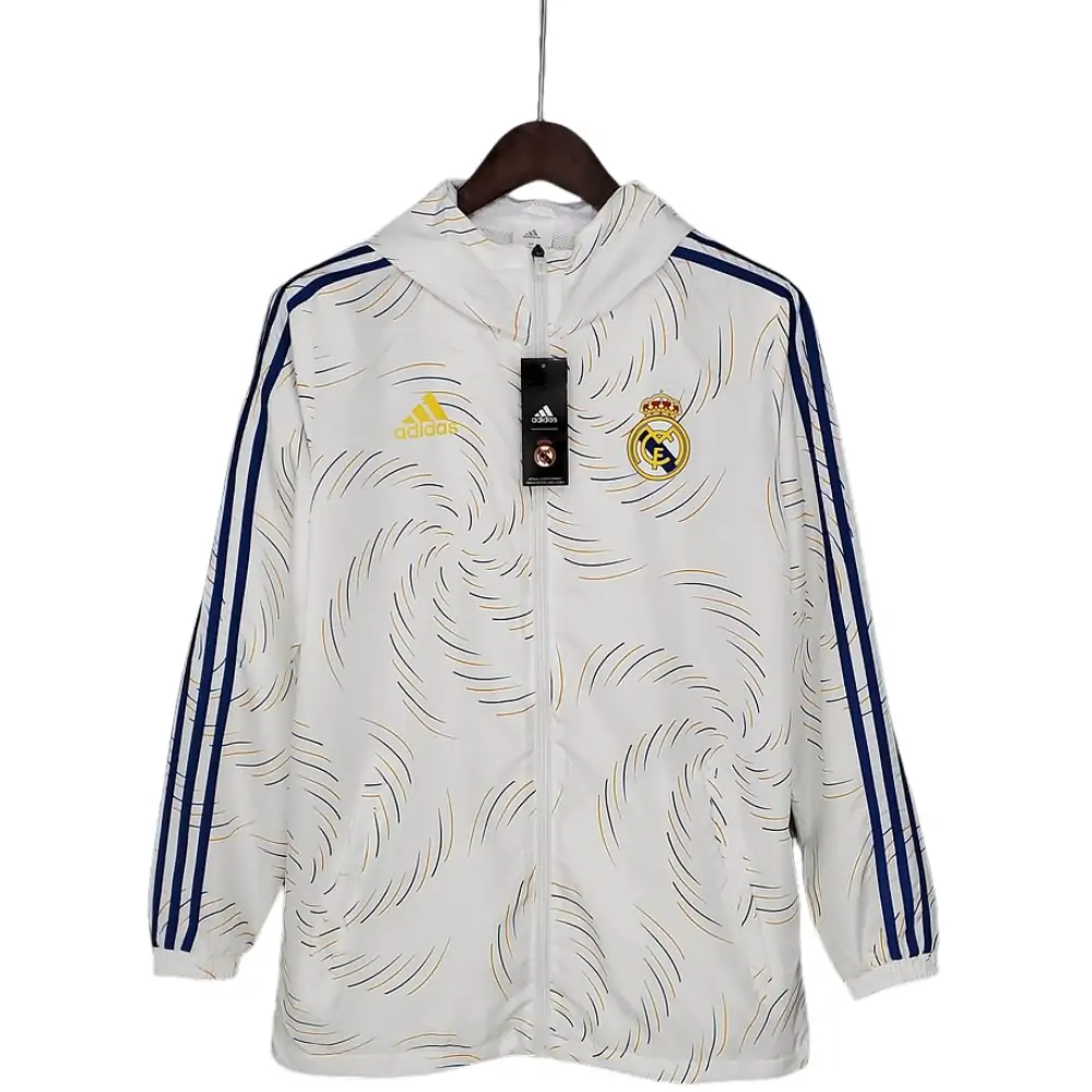 2021/2022 Real Madrid Jersey Windbreaker White(Blue Edge)
