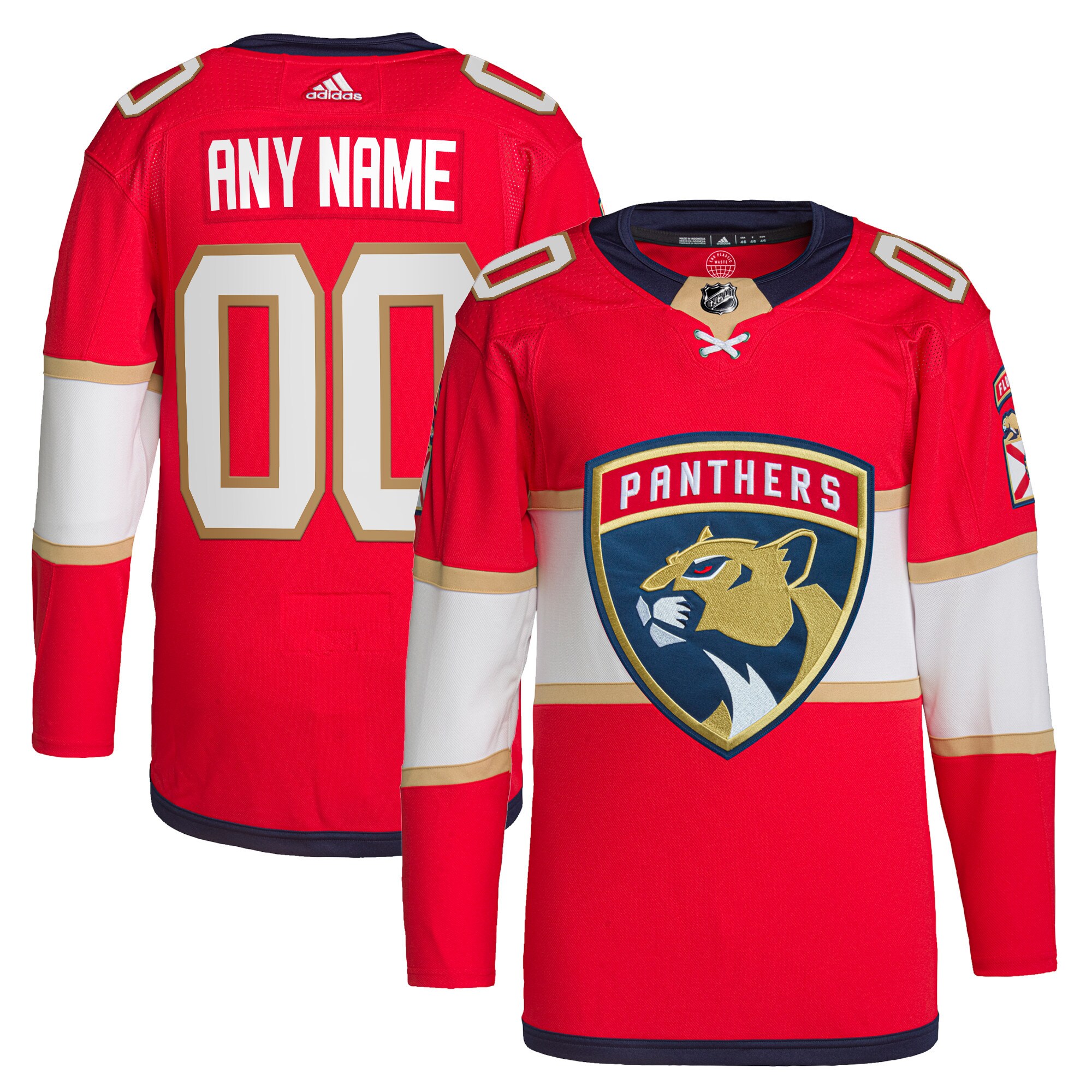 Florida Panthers   Home  Primegreen  Custom Jersey – Red